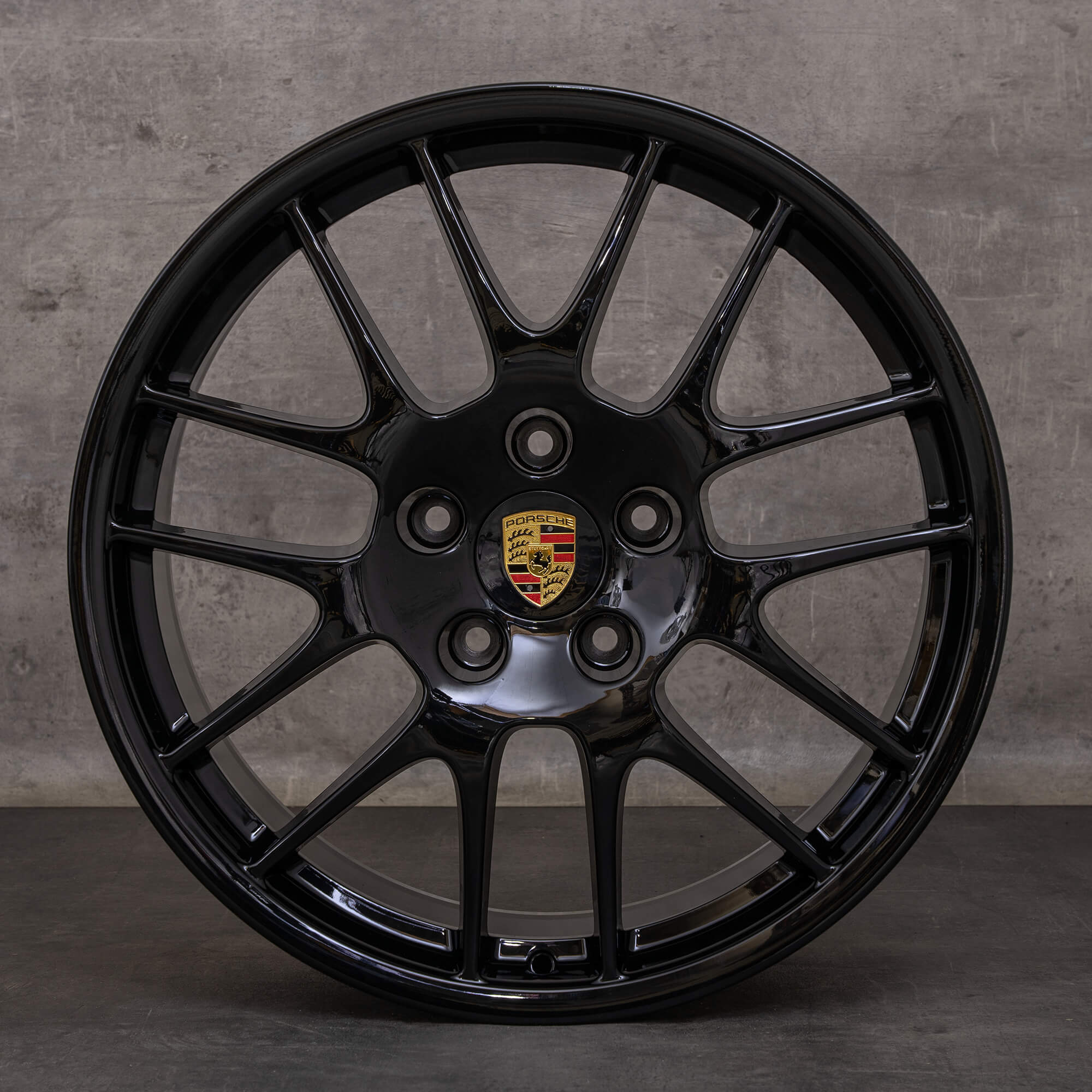 Oryginalne felgi Porsche Panamera 970 20 cali 4 & S GTS Turbo 97036217808 97036219007 czarny błyszczący
