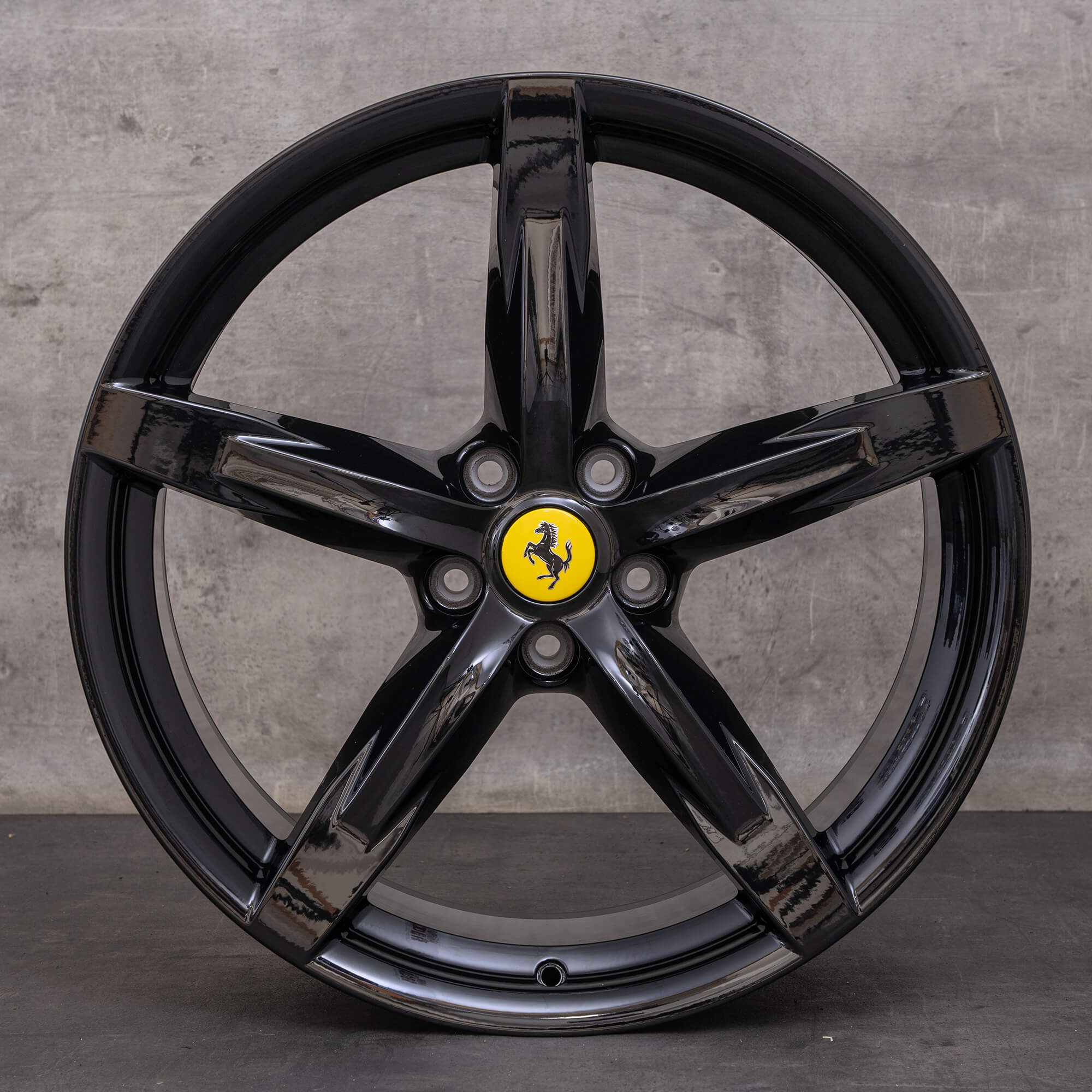 OEM Ferrari Lusso rims 20 inch GTC4 aluminum 311037 311038 black high gloss
