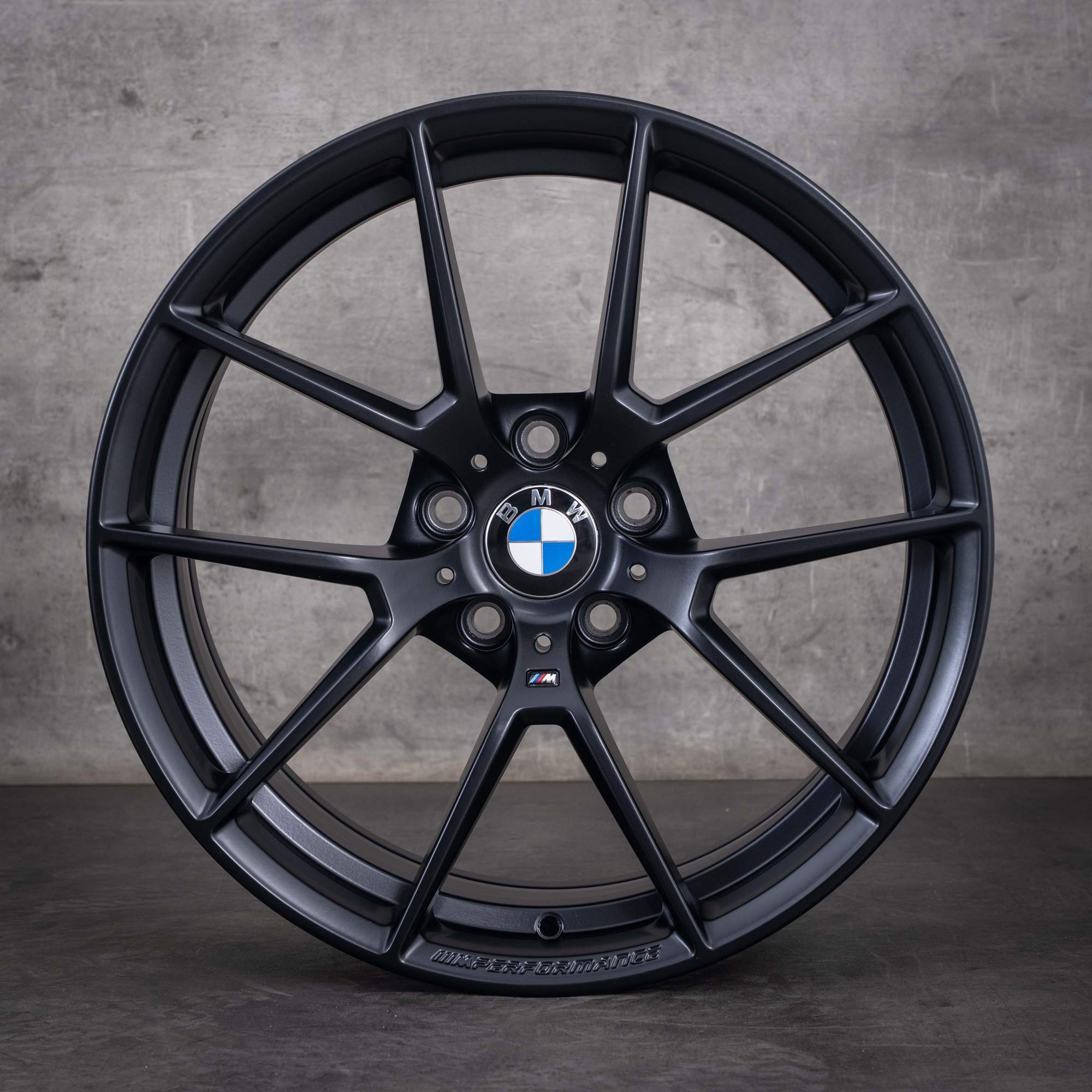 Jante originale BMW M2 M3 M4 de 19 inci F87 F80 F82 F83 Styling 763 M 8053421 8053422 negru mat