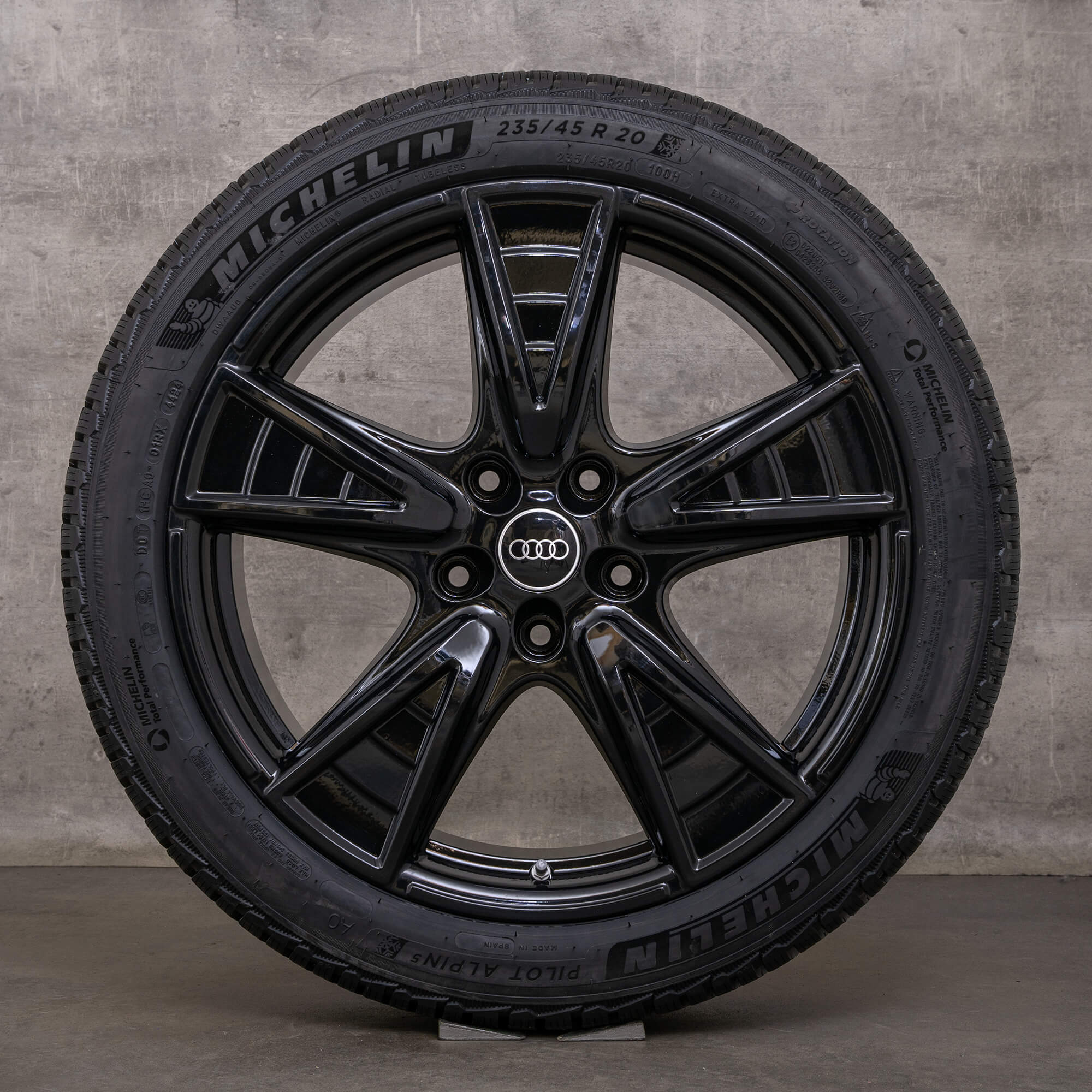 Genuine Audi A6 S6 e-tron llantas de invierno 20 pulgadas GH 85E601025ZC 85E601025ZD negro alto brillo
