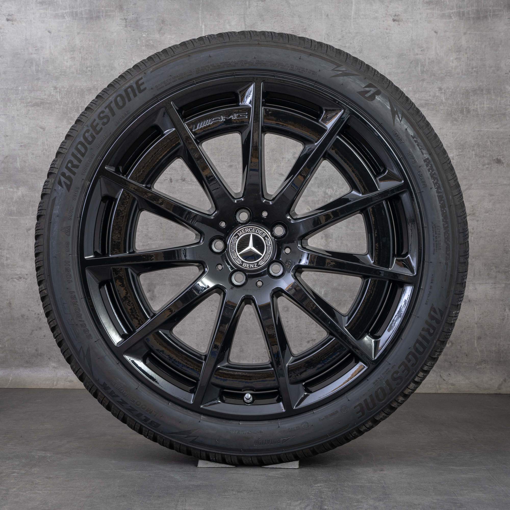 Oryginalne koła zimowe Mercedes Benz EQS & 53 AMG 21 cali 4Matic V297 Felgi A2974011400 czarne