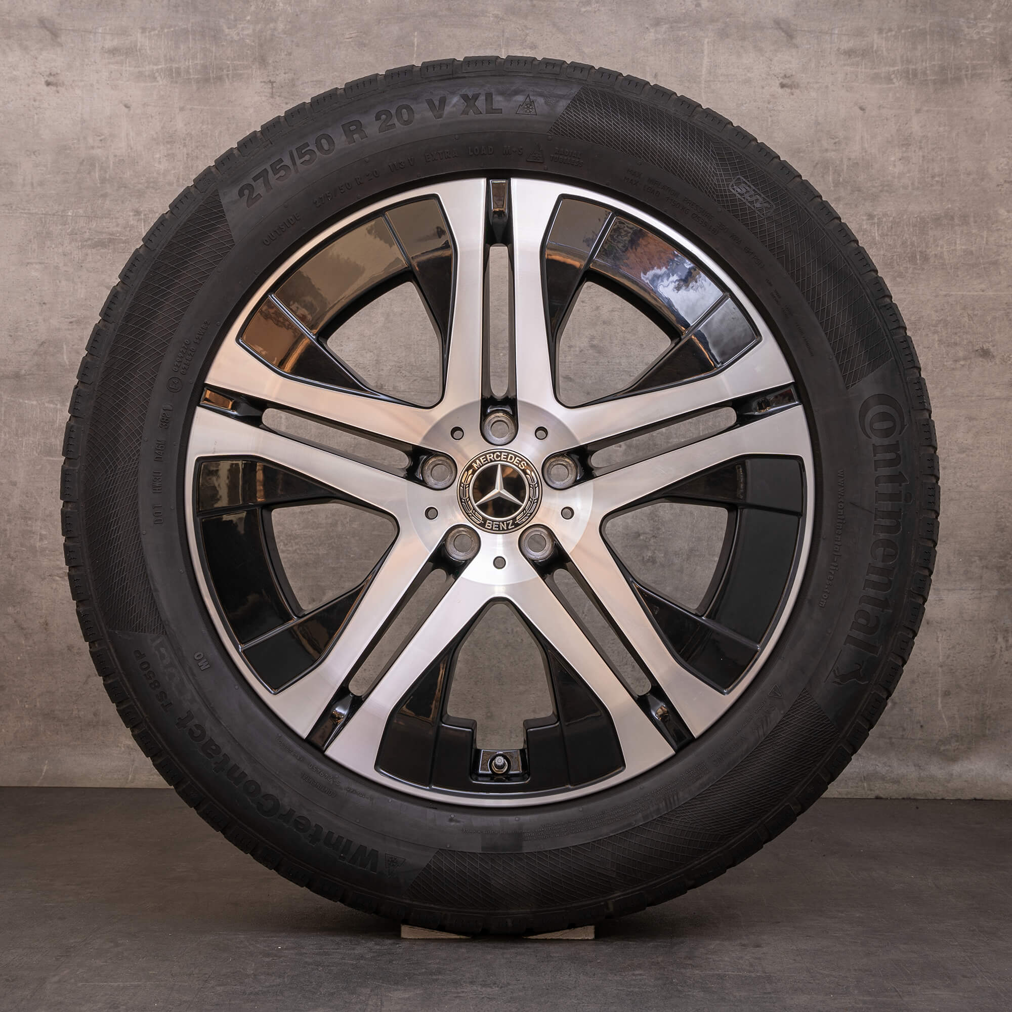 Orijinal Mercedes Benz GLS kış jant lastik 20 inç SUV X167 jantlar A1674014900 siyah parlak döndü