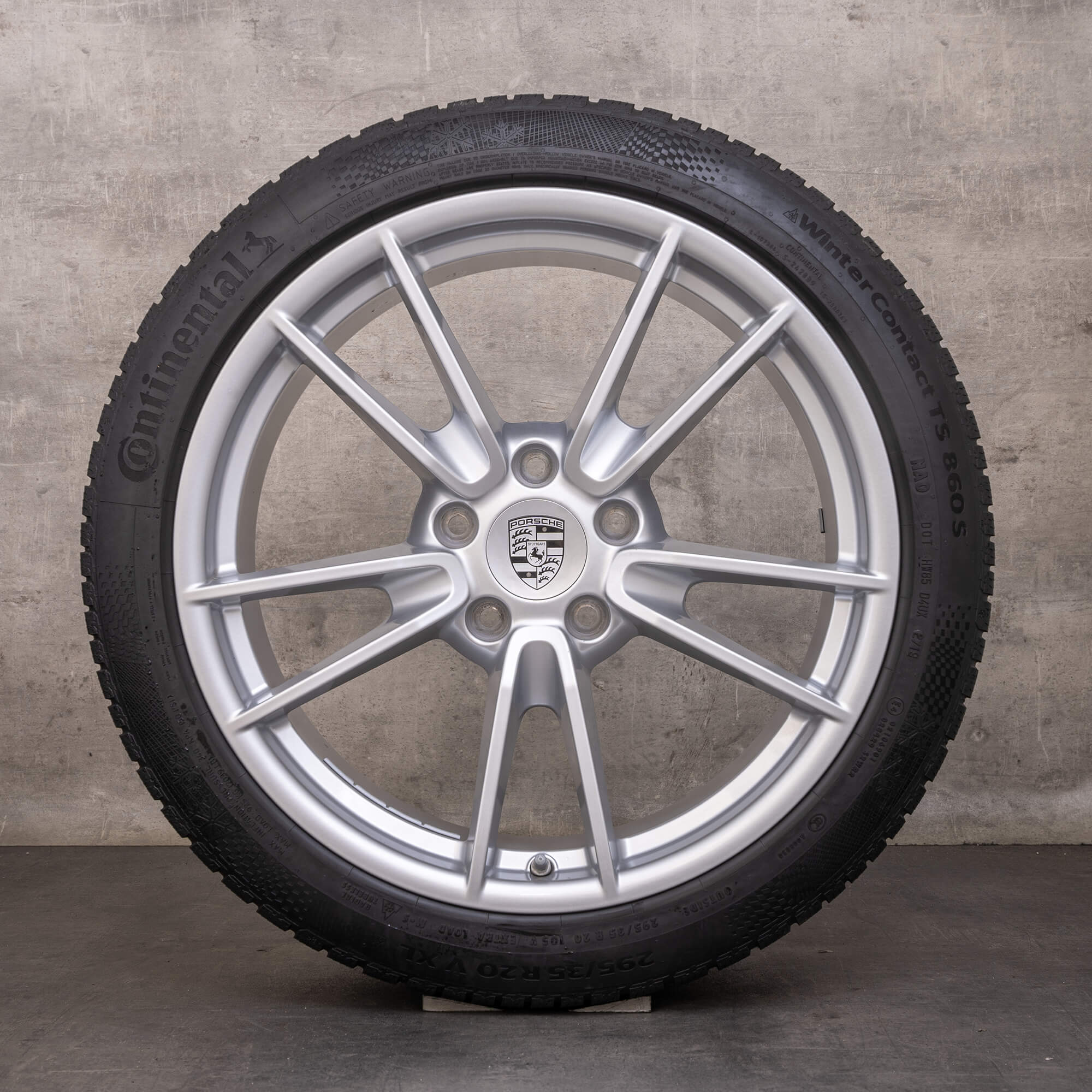 Oryginalne koła zimowe Porsche 911 19 20 cali 992 I Felgi Carrera 992601025 992601025B srebrne błyszczące
