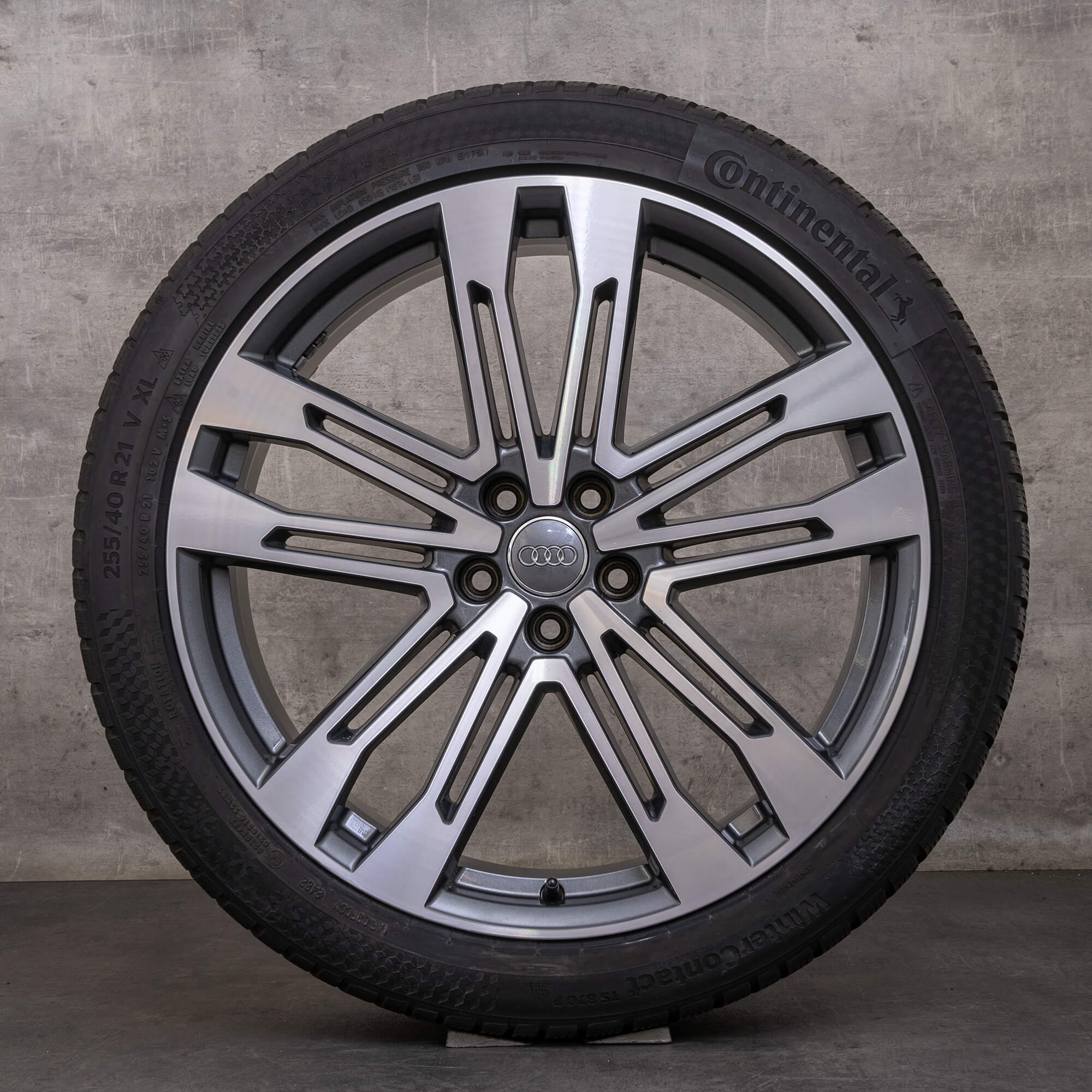 Originale Audi Q5 SQ5 vinterhjul 21 tommers FY felger 80A601025AC titanpolert