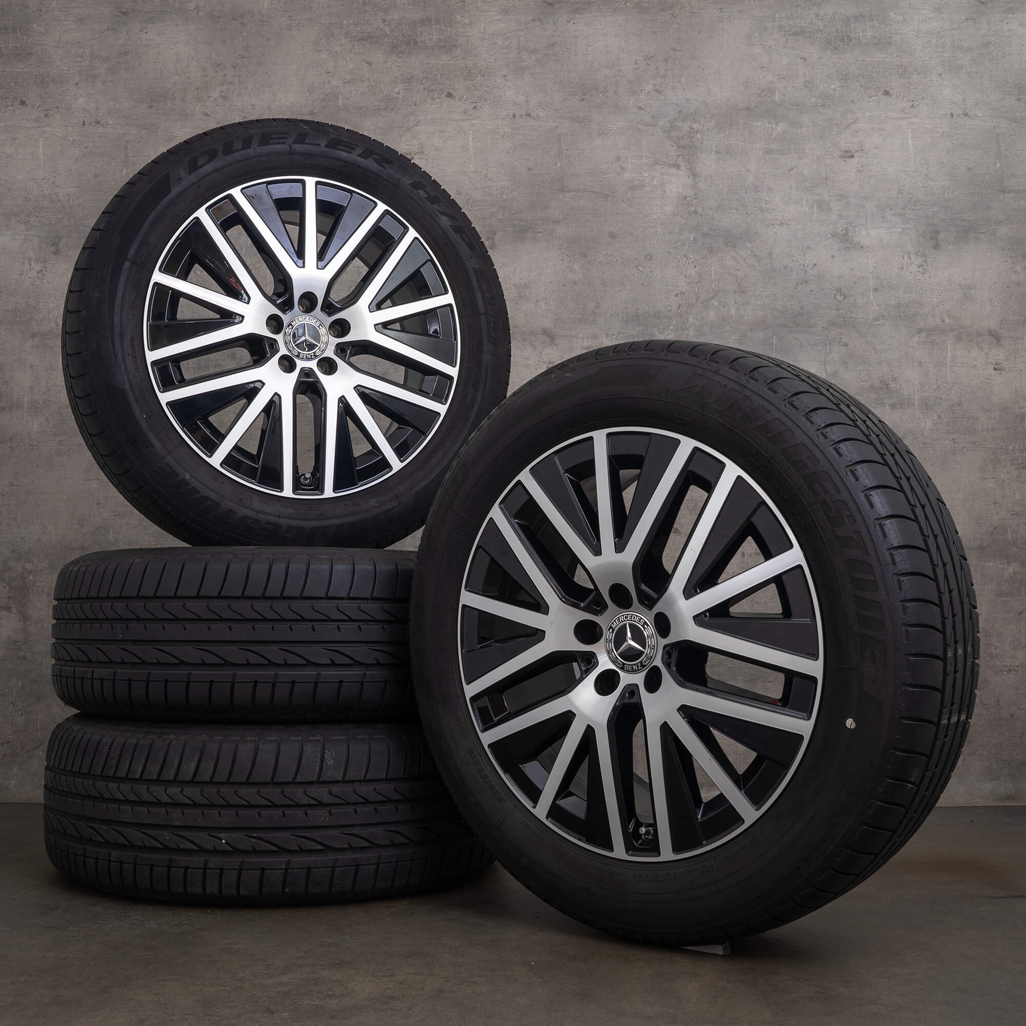 Llantas originales Mercedes Benz GLC de 19 pulgadas X253 C253 neumáticos verano A2534014900 negro brillante torneado llantas
