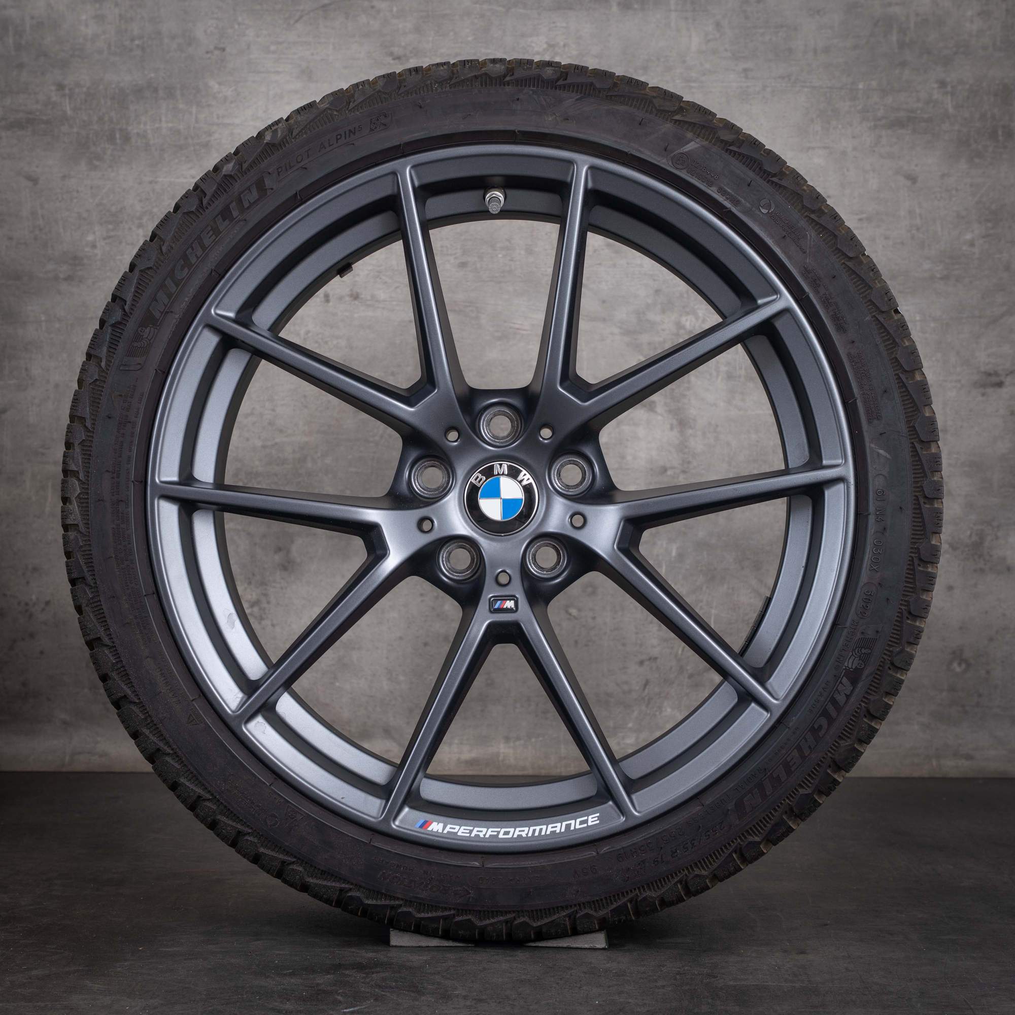 Original BMW 2er 3er 4er Winterräder 19 Zoll G20 G21 G22 G23 G42 Coupé Felgen Styling 898 M 6895390 6895391 frozen gunmetal grey matt