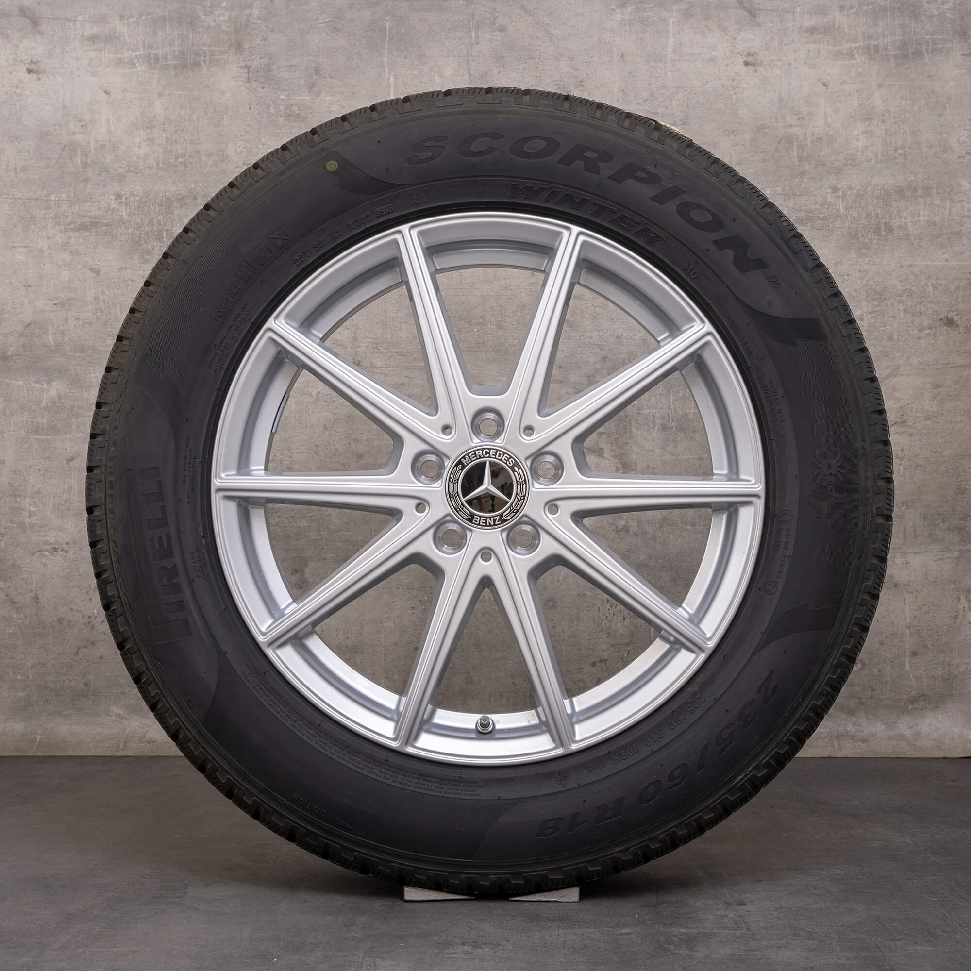 Oryginalne koła zimowe Mercedes Benz GLE 18 cali felgi V167 A1674010000 srebrne
