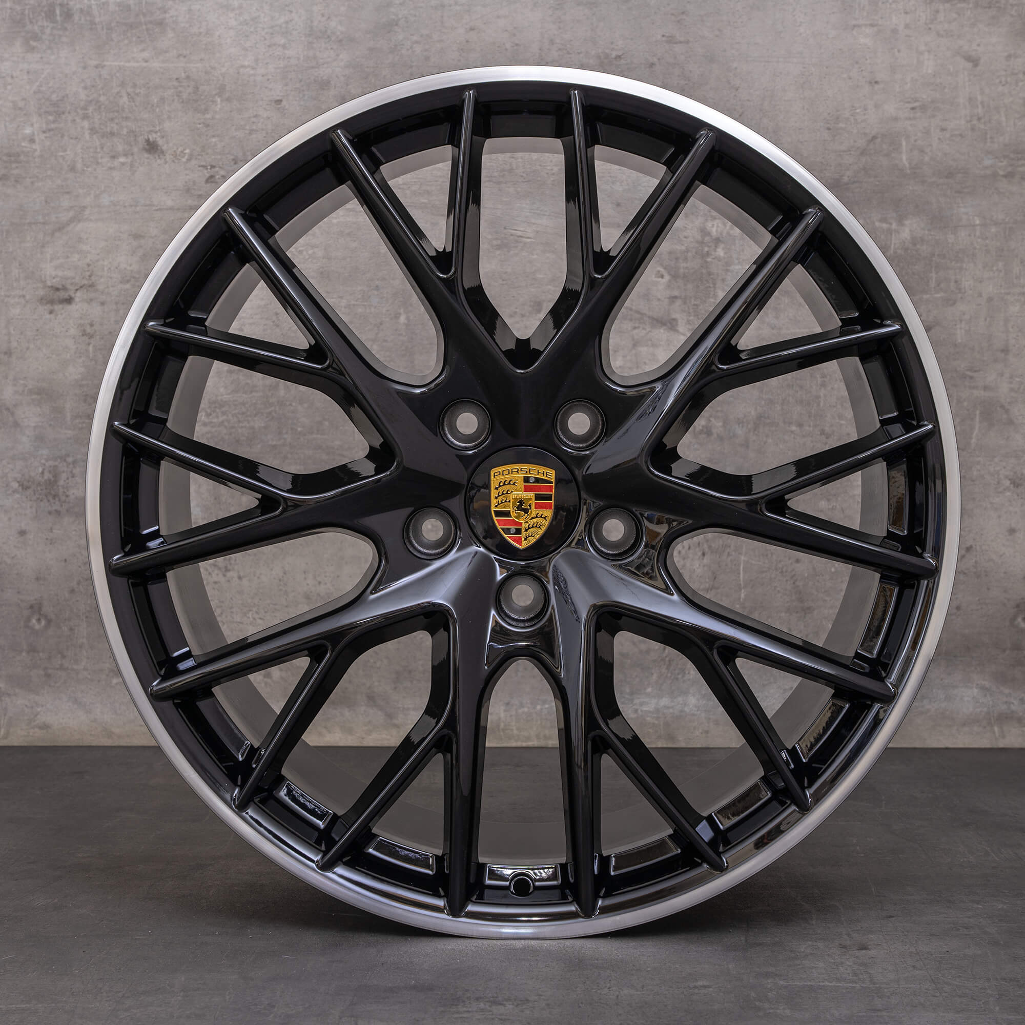 Original Porsche Panamera Felgen 21 Zoll 971 971601025D 971601025K schwarz glanzgedreht NEU