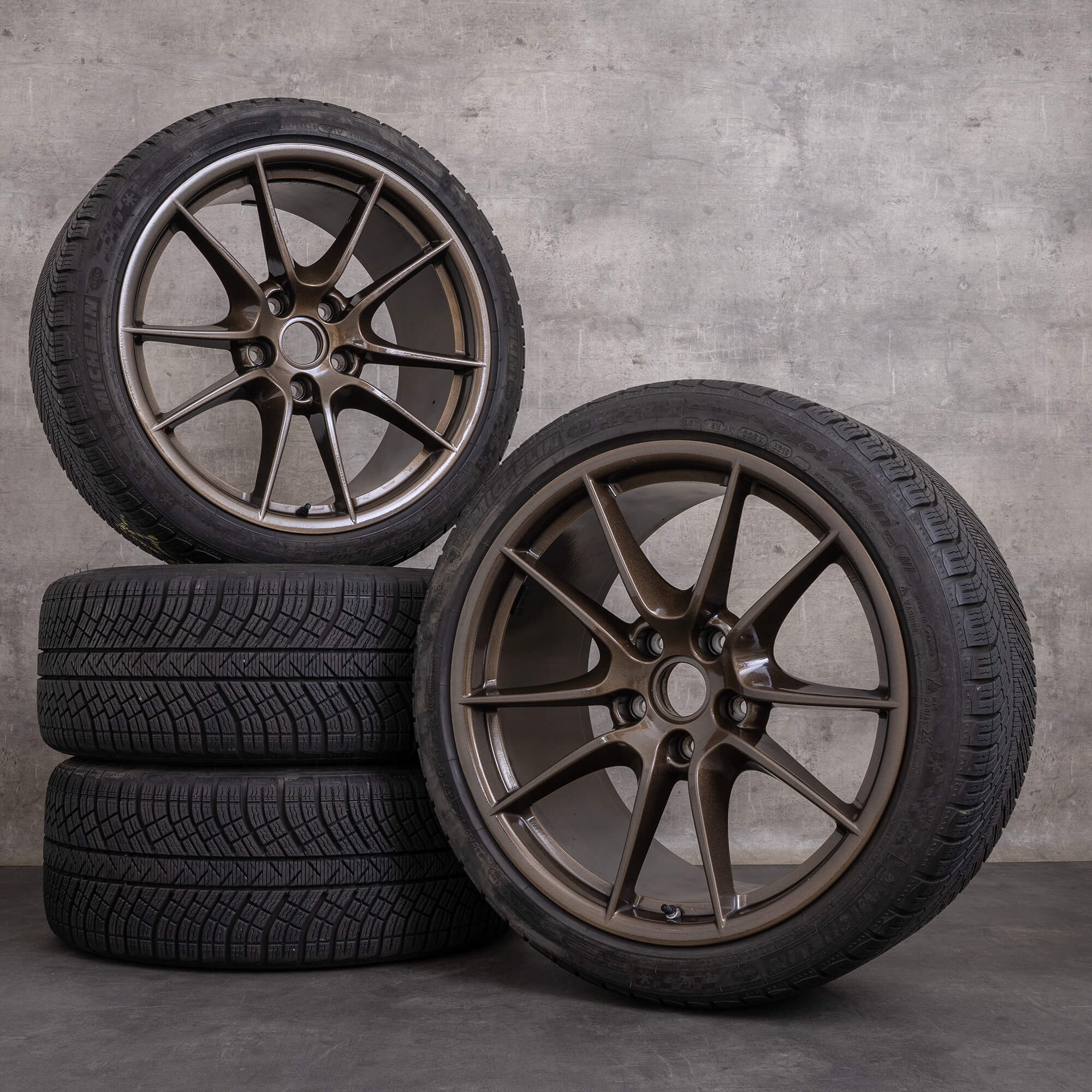 Original Porsche 911 Winterrder 20 pouces Carrera 4 4S Targa GTS jantes 91136216104 91136216605 bronze