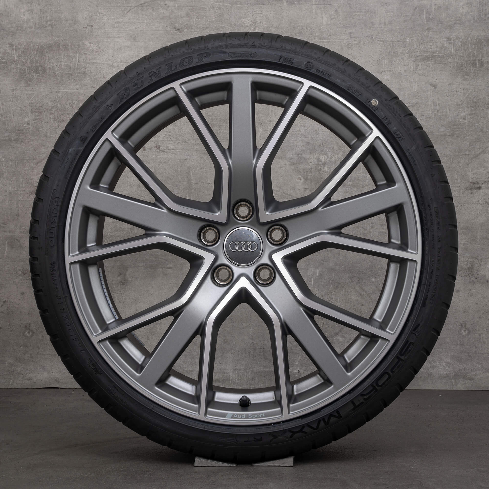 Originale Audi A5 S5 cerchi 20 pollici F5 8W B9 ruote estive 8W0601025EG titano opaco lucido tornito NUOVO