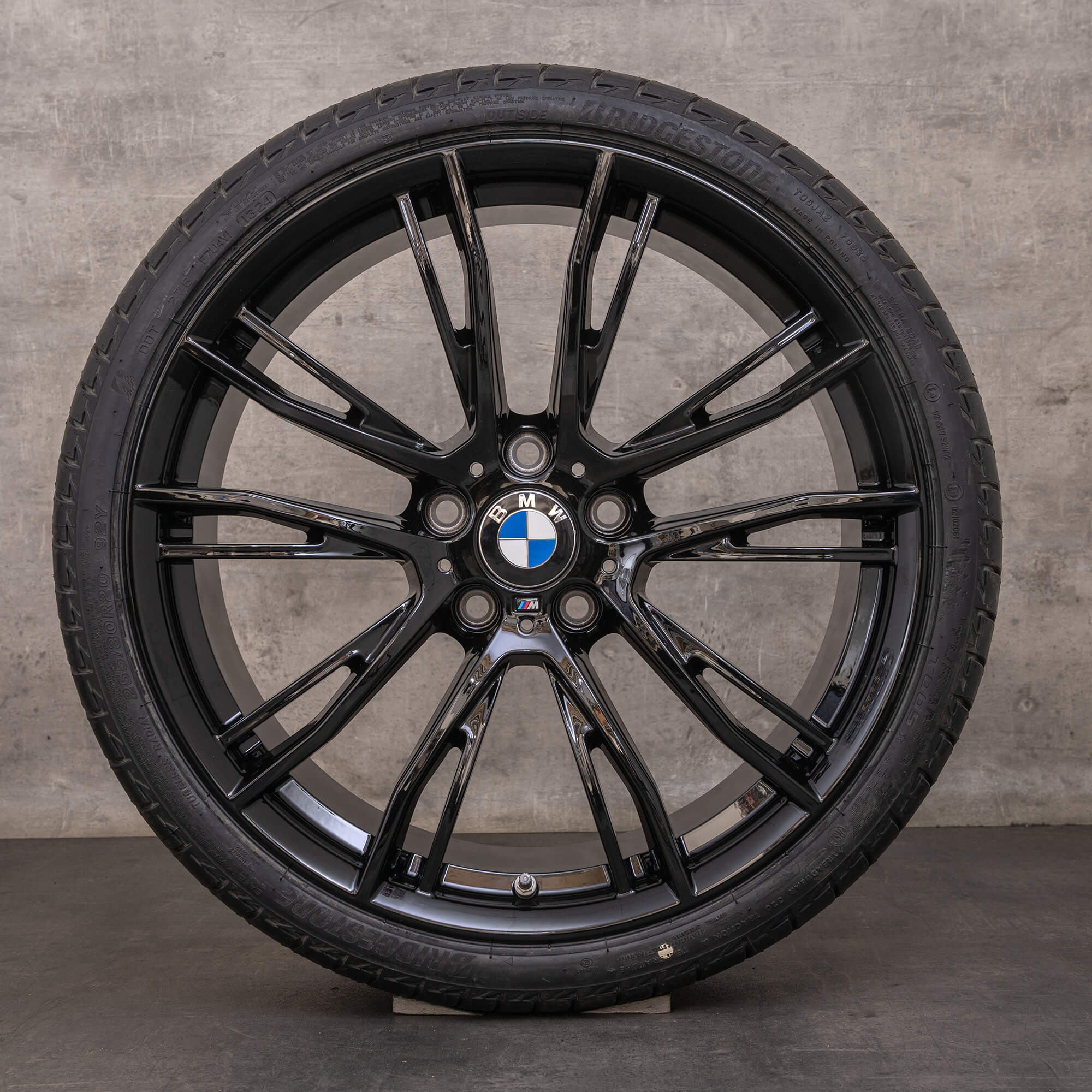 OEM BMW 3 series 4 rims 20 inch F30 F31 F32 F33 F36 Gran Coupe summer wheels styling 624 M 6862774 6862775 black gloss