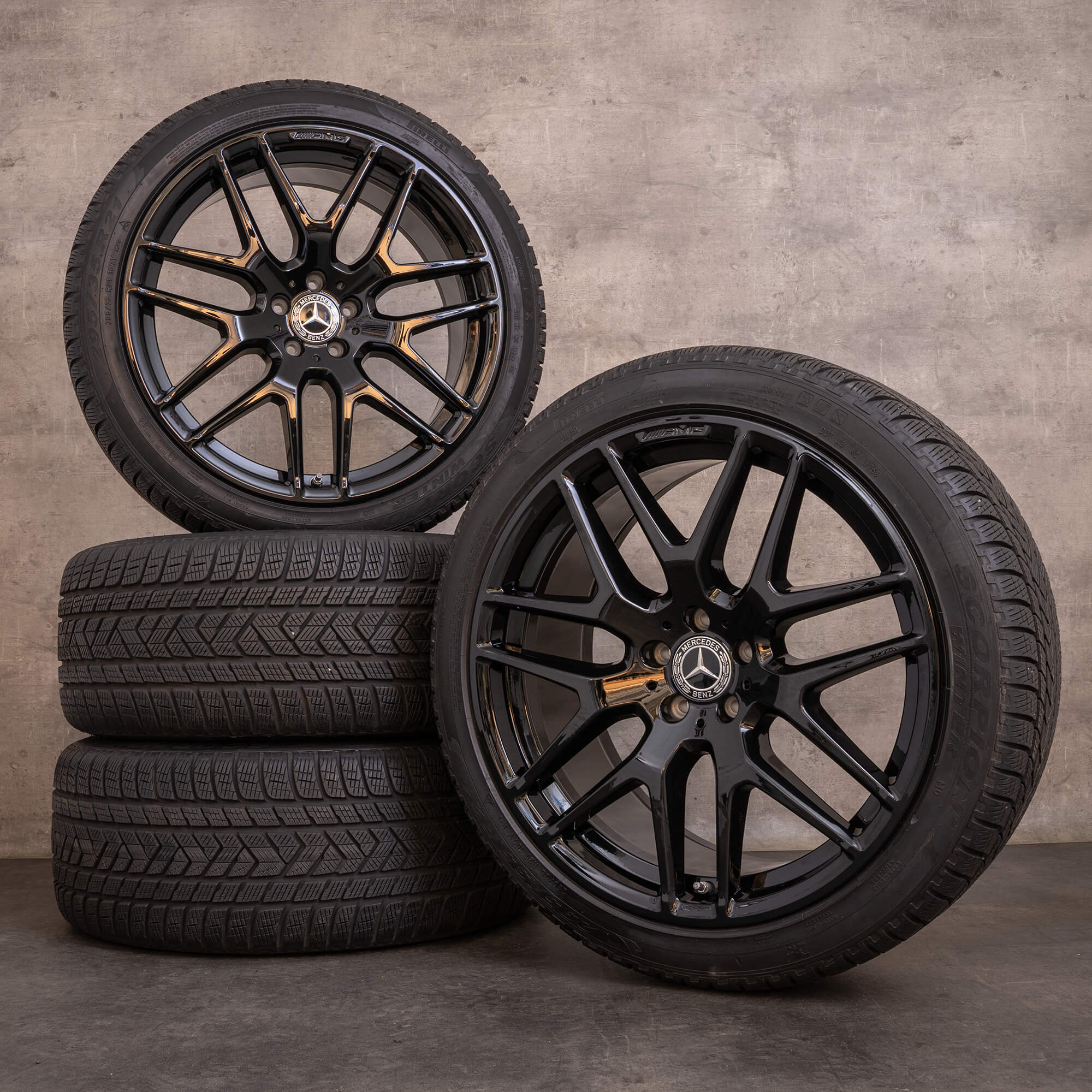OEM Mercedes Benz GLS 63 AMG snow tire packages 21 inch W166 X166 rims ...