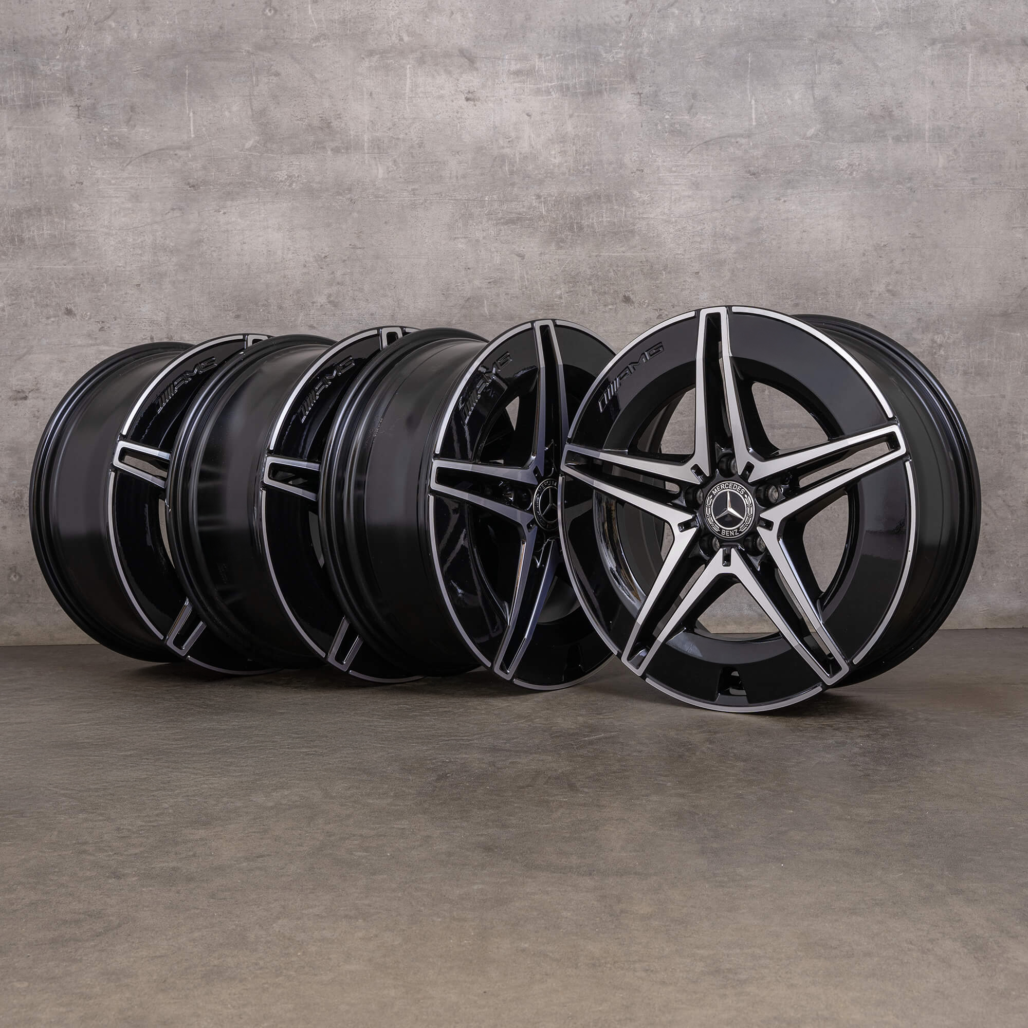 OEM Mercedes Benz EQC AMG rims 19 inch N293 A2934011500 A2934011600 black high-sheen NEW