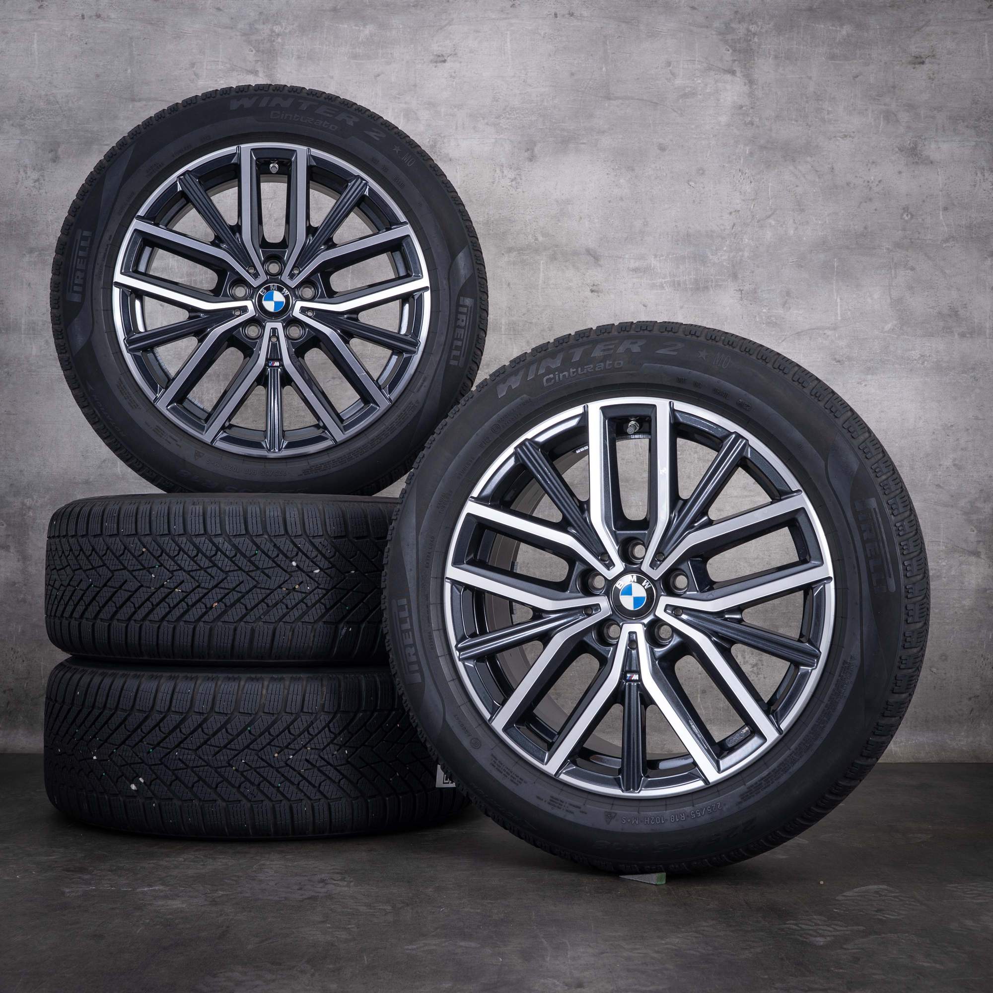 Original BMW M3 M4 Felgen 20 Zoll F80 F82 F83 Sommerräder Styling 666 M 8090192 8090193 jet black glanzgedreht