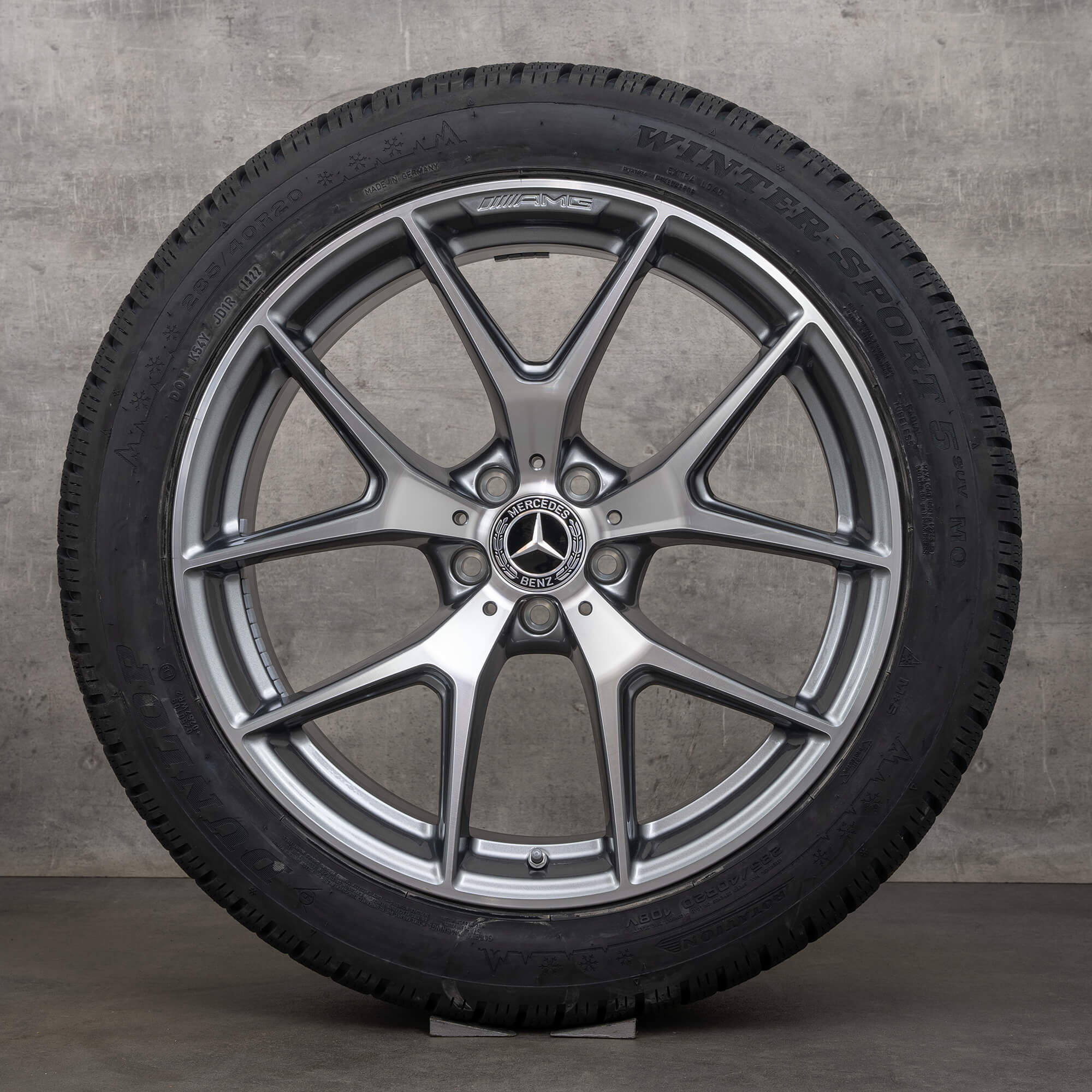 Genuine Mercedes Benz GLC & 43 AMG inverno ruote 20 pollici X253 C253 cerchi A2534015500 A2534015600 grigio titanio ad alta lucentezza NUOVO