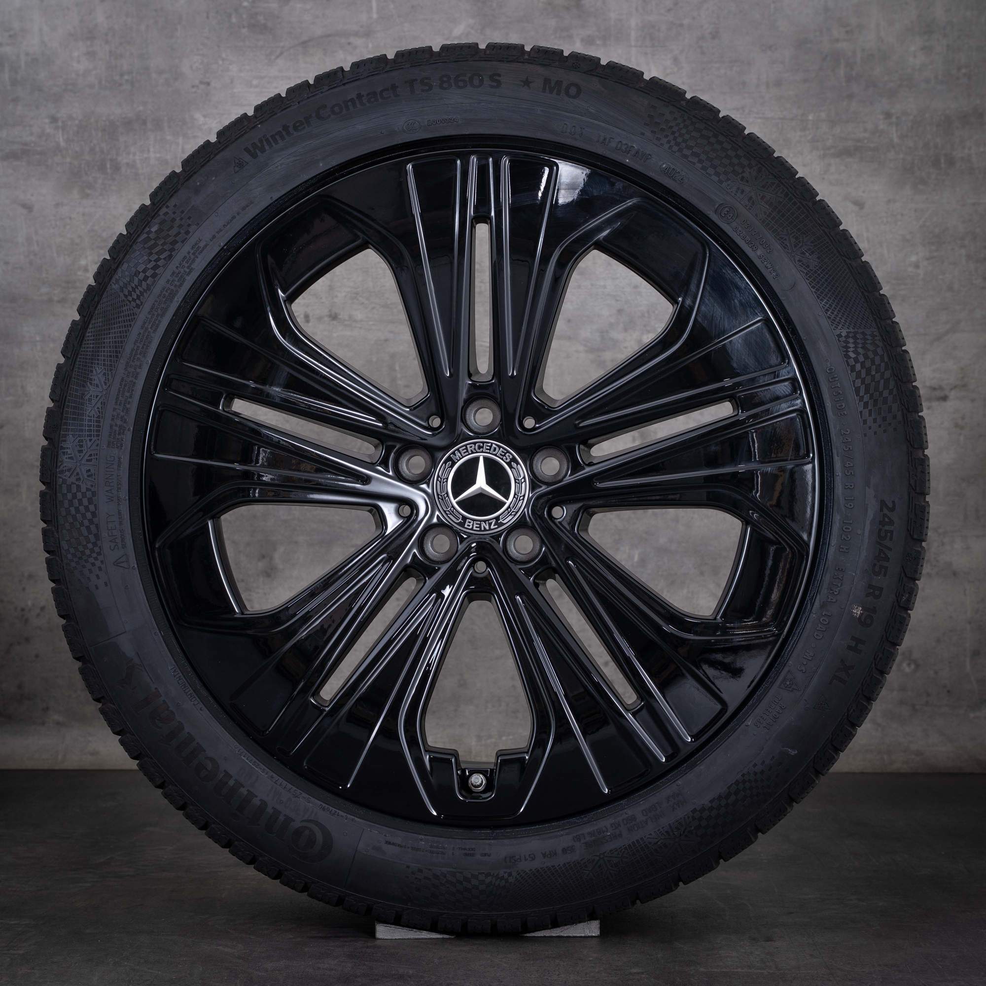 Original Mercedes Benz E-Klasse Winterräder 19 Zoll W214 S214 Felgen A2144012300 schwarz glanz