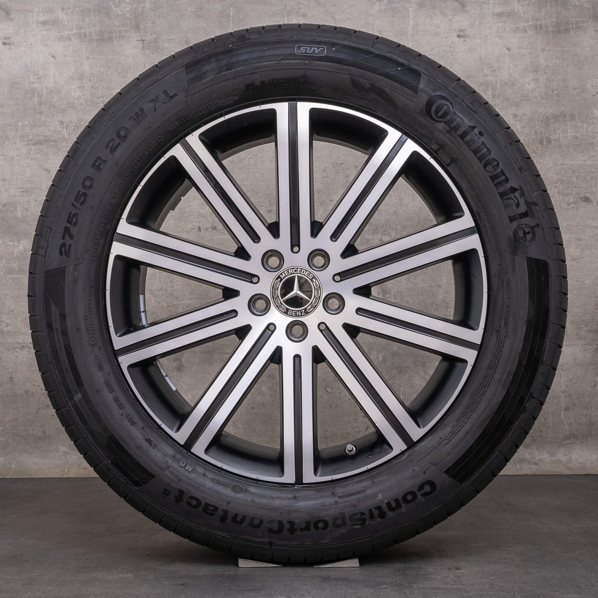 Orijinal Mercedes Benz GLE jantları 20 inç C167 X167 yaz A1674016600 A1674016700 siyah mat parlak tornalanmış