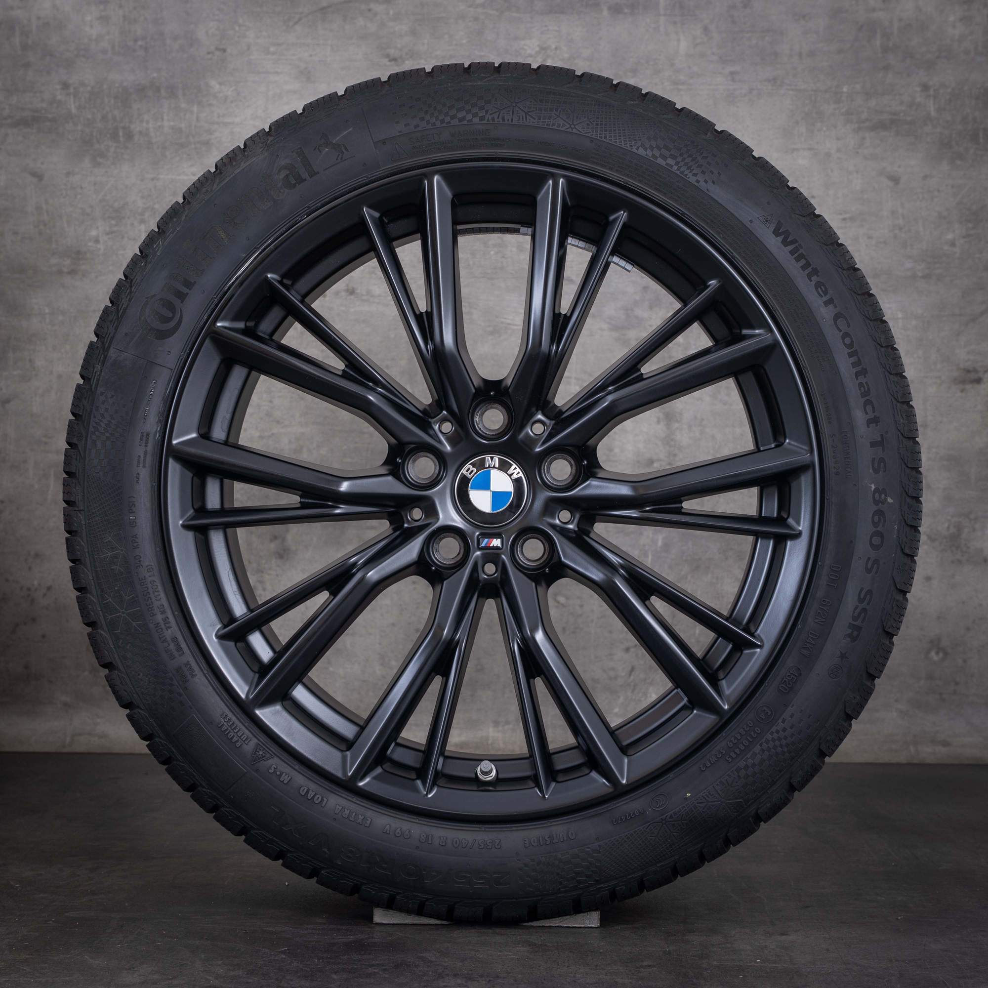 Original BMW 2er 3er 4er Winterräder 18 Zoll G42 G20 G21 G22 G23 Felgen Styling 796 M 6885305 6885306 jet black matt - Rad 3 von 4