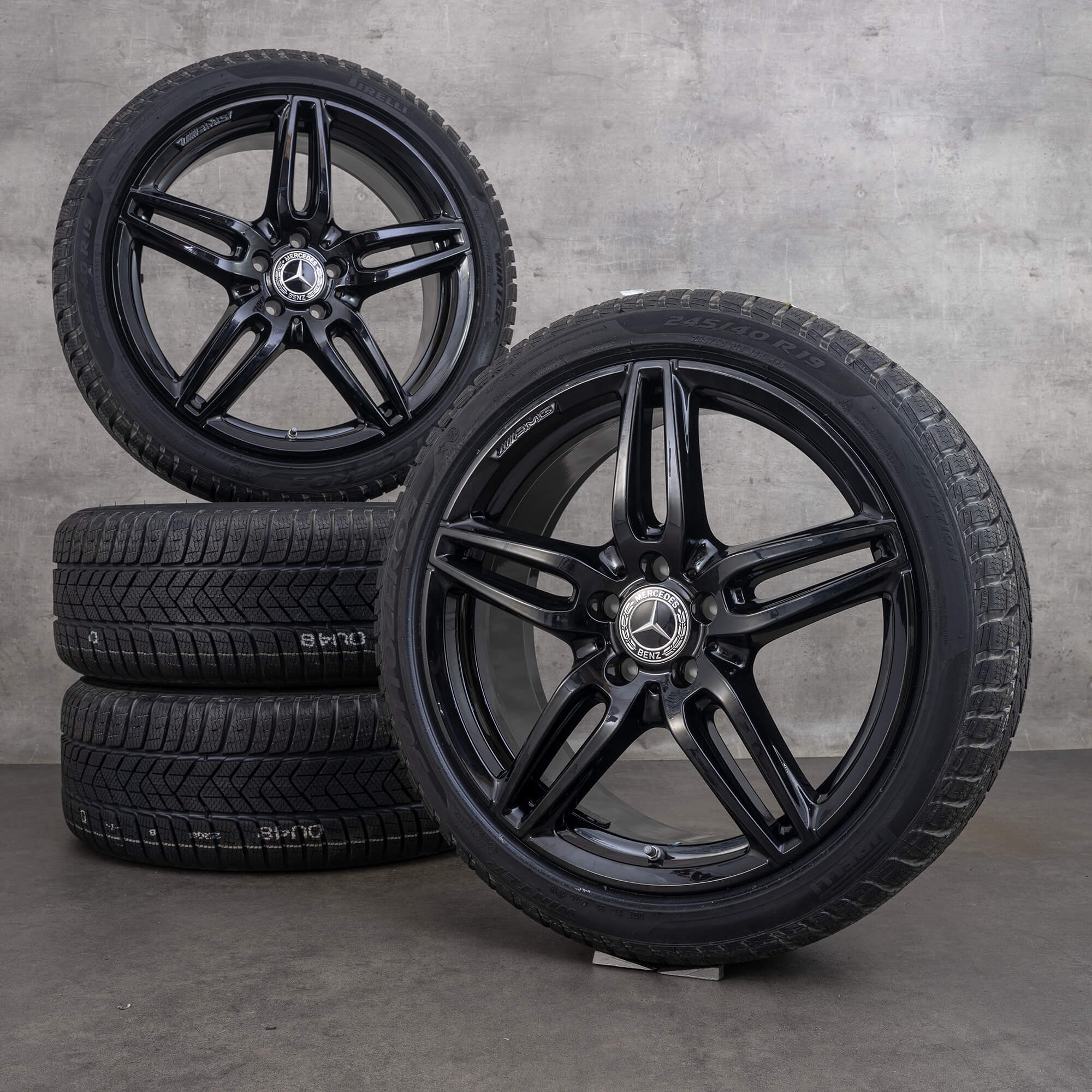 Alkuperäiset Mercedes Benz E-sarjan AMG-vanteet 19 tuuman W213 S213 C238 A238 kesäpyörät A2134012000 mustat kiiltävät