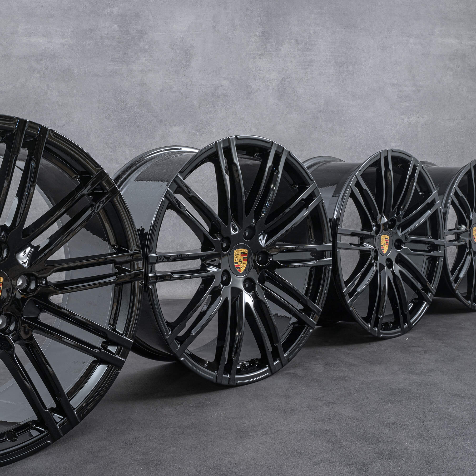 Oryginalne felgi Porsche 991 I II 20 cali Turbo III 99136216106 99136216609 jet black
