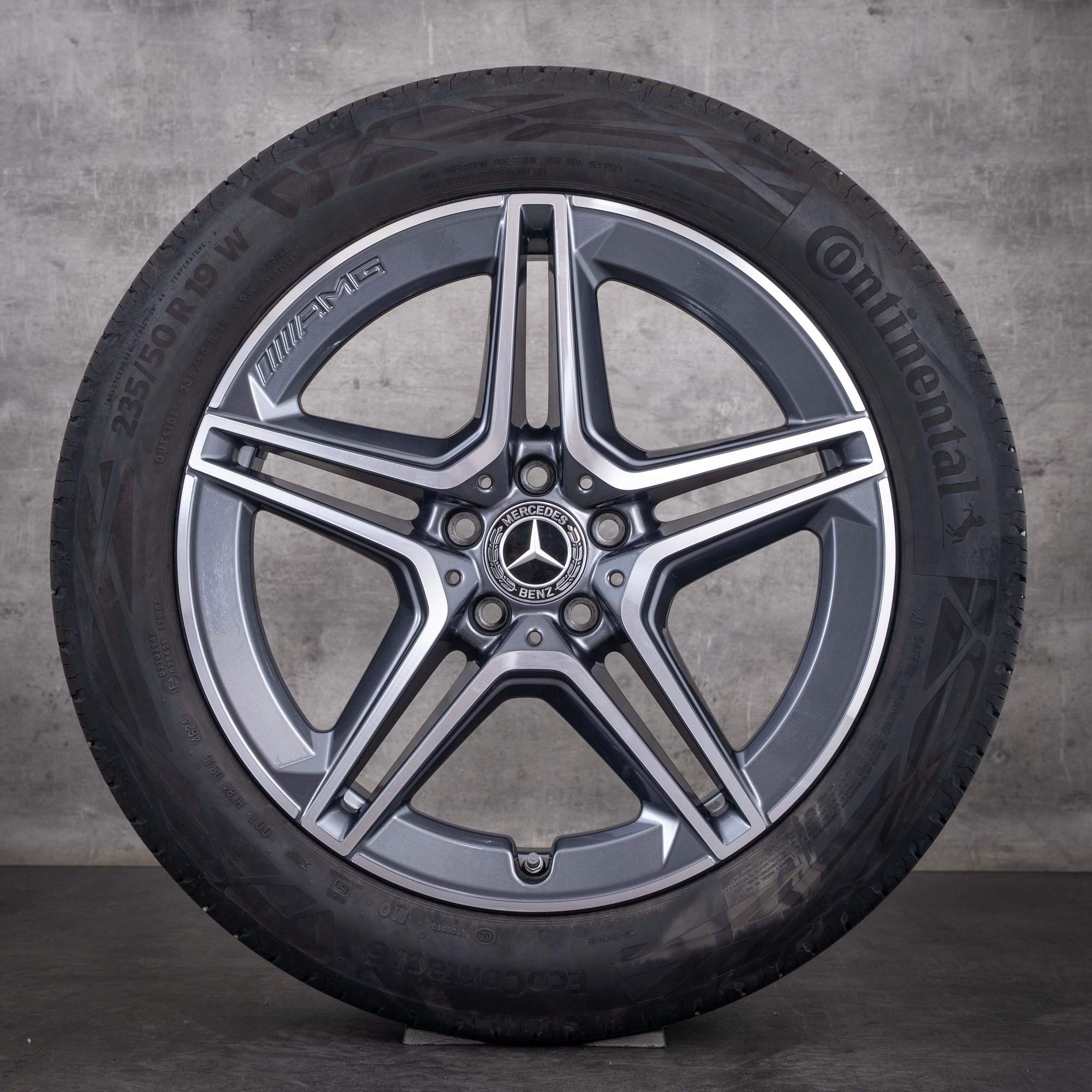 Jante originale Mercedes-Benz GLA GLB de 19 inci H247 X247 pentru anvelope de vară A2474011500 himalaya grey glanzgedreht