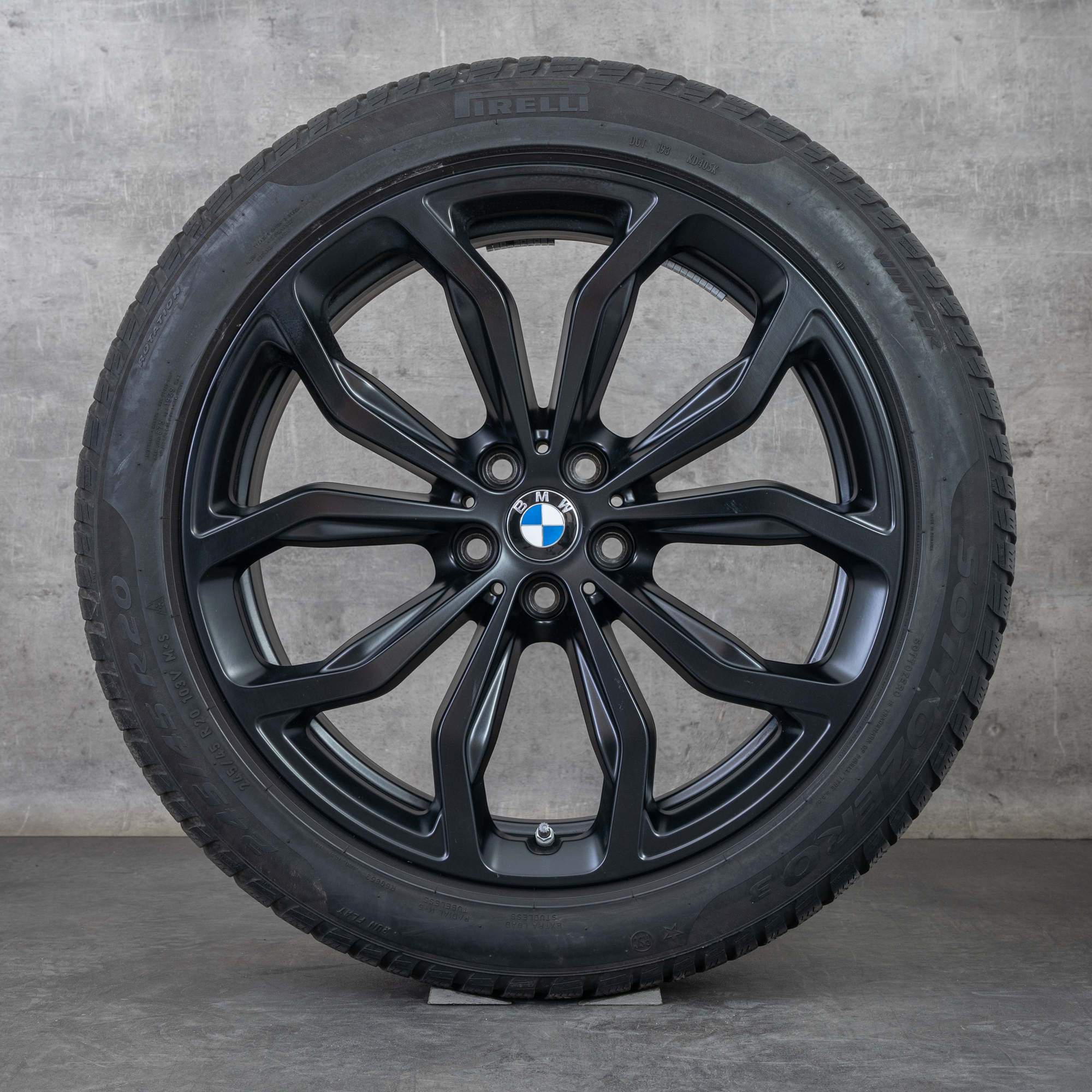 Oryginalał BMW X3 X4 koła zimowe 20 cali G01 G02 felgi stylizacja 695 6881208 6881209 czarny mat