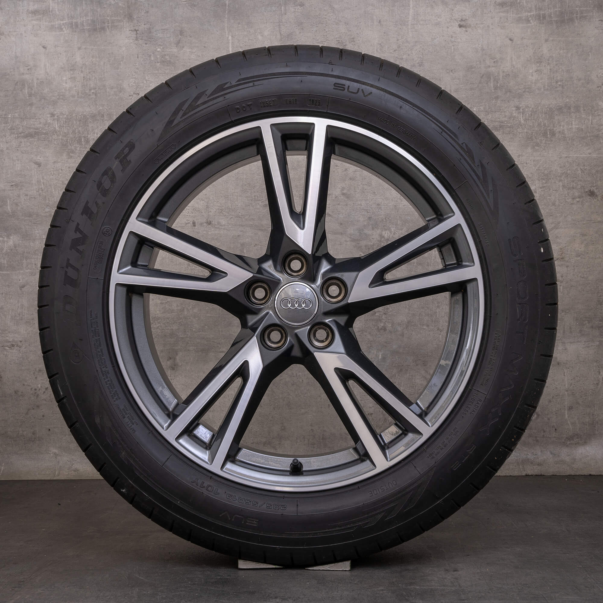 OEM Audi Q5 SQ5 rims 19 inch FY summer wheels 80A601025R titanium polished