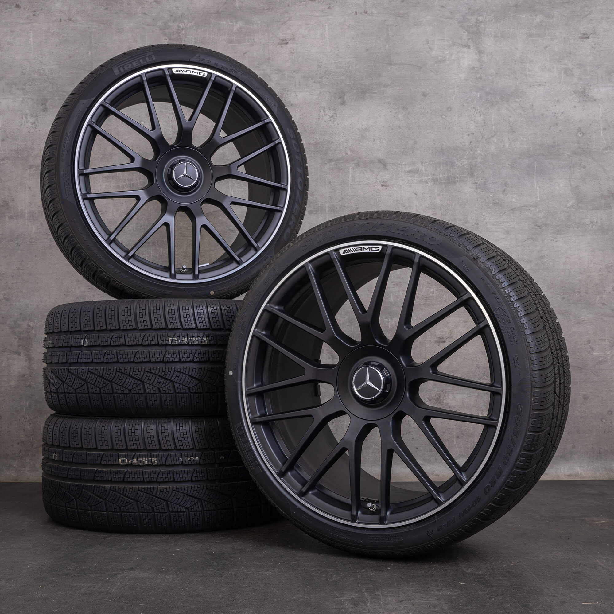 Orijinal Mercedes Benz AMG GT kış jant lastik 19 20 inç C190 R190 jantlar A1904010700 A1904010800 siyah mat parlak tornalı YENİ