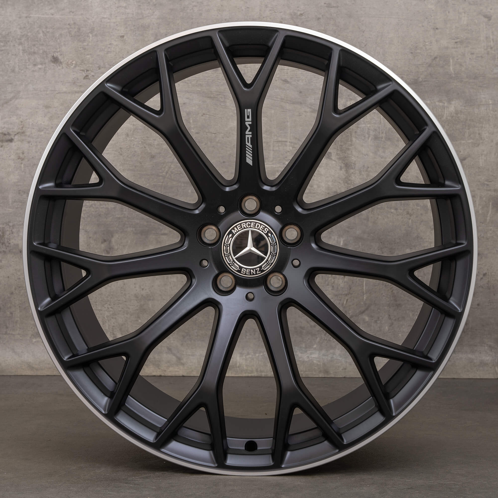 Original Mercedes Benz AMG SL Felgen 21 Zoll R232 Alufelgen A2324012700 A2324012800 schwarz seidenmatt glanzgedreht NEU