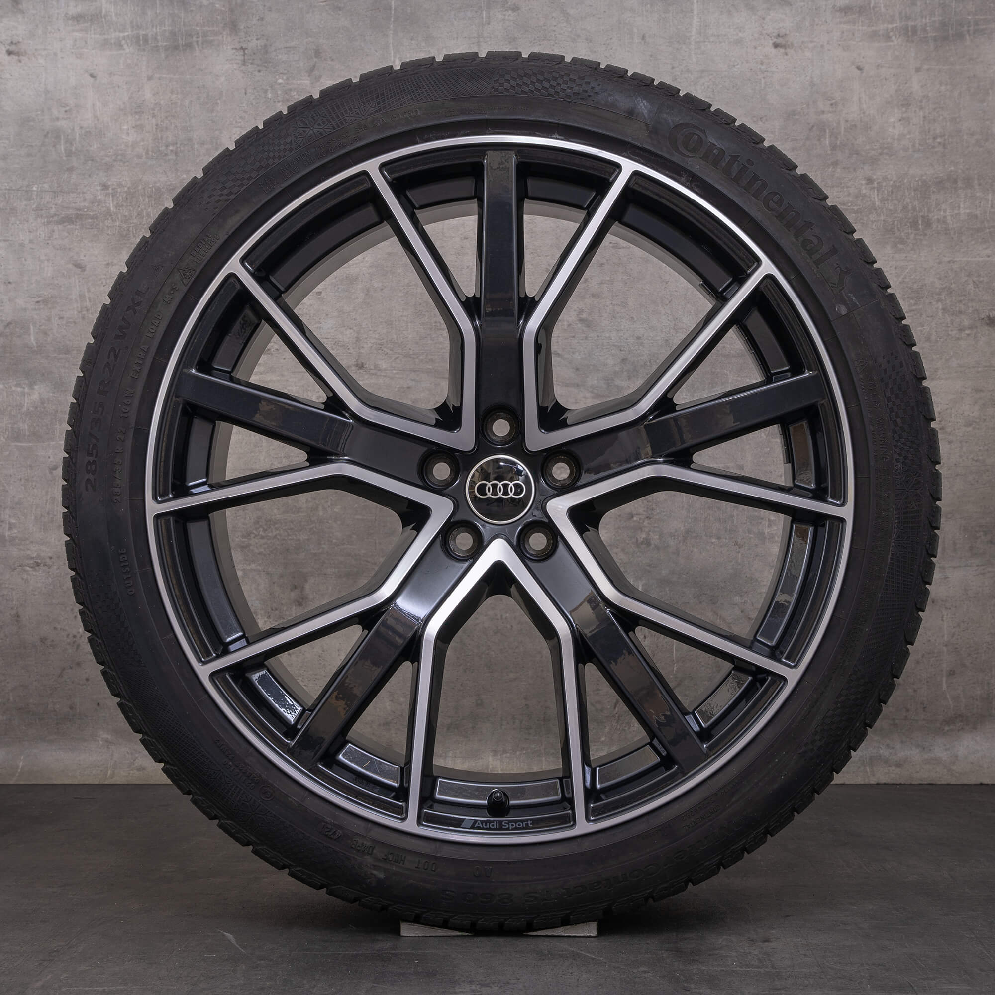 Oryginał Audi Q7 SQ7 felgi 22 cale 4M koła letnie 4M0601025CP czarne polerowane