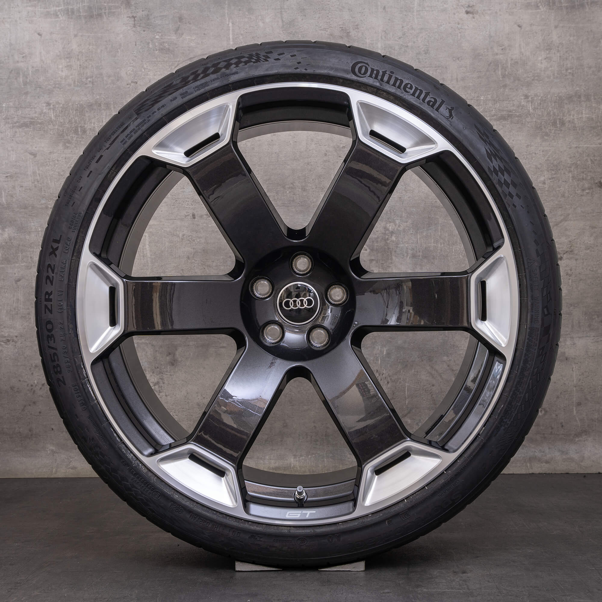 Jante originale Audi RS6 RS7 GT 22 inch 4K C8 Anvelope de vară retro 4K0601025EB titan Lucios NOU