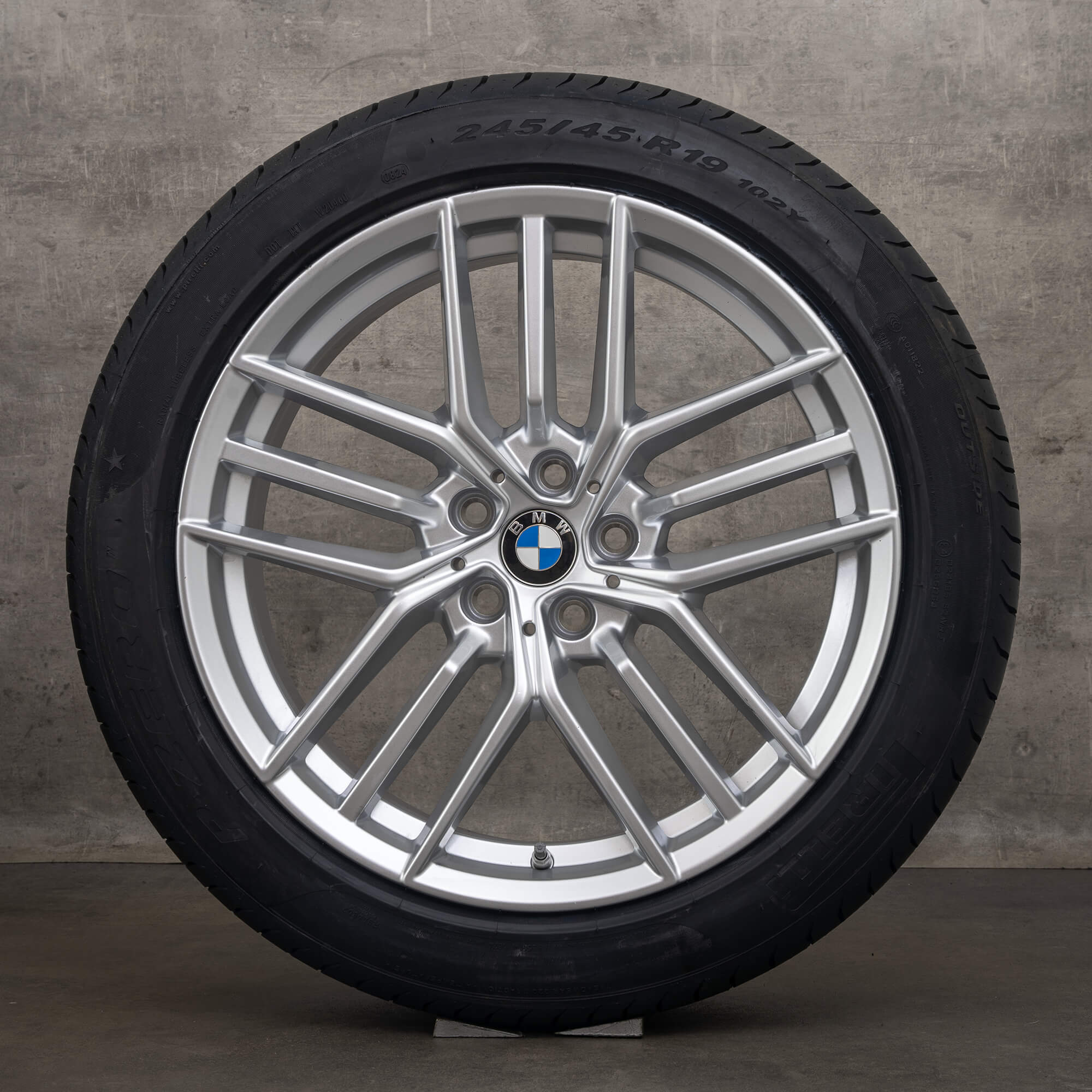 Oryginalne felgi BMW serii 5 i5 19 cali G60 G61 koła letnie stylizacja 933 5A324D6 srebrne NOWOŚĆ