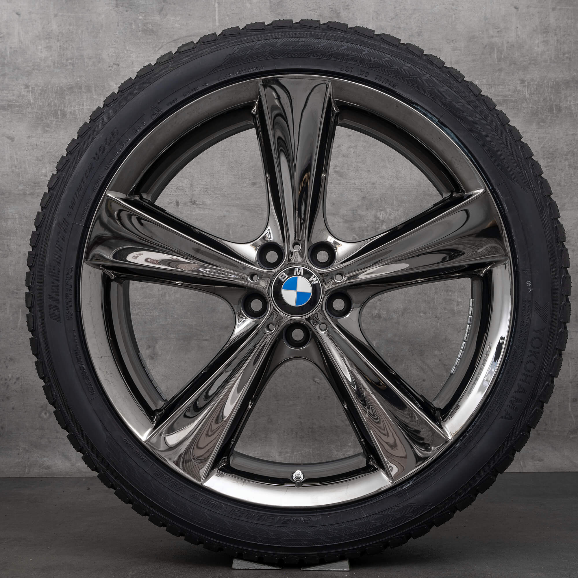 BMW X5 E70 ruedas de invierno Llantas 21 pulgadas 128 neumáticos cromados