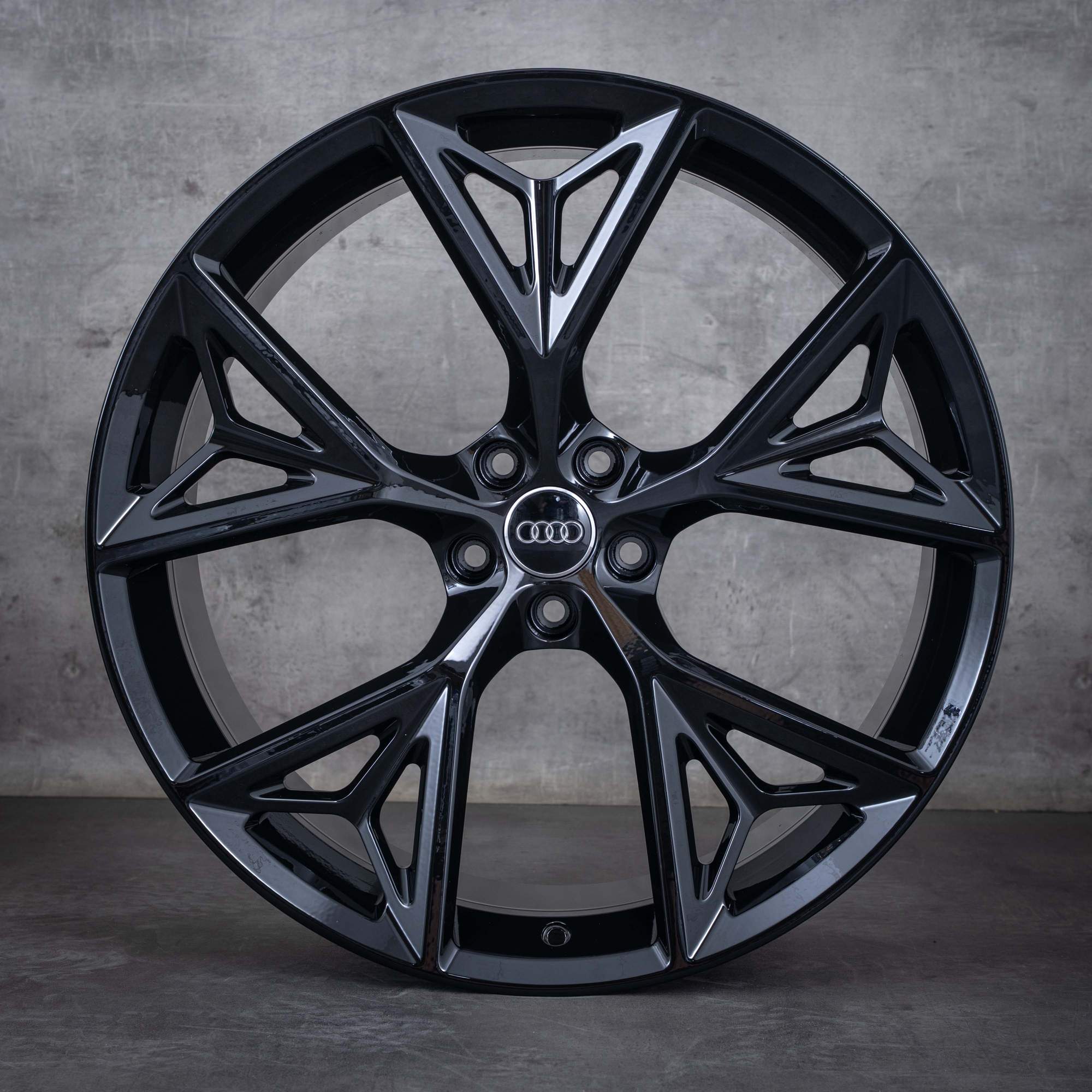 OEM Audi Q8 SQ8 Rims 22 inch 4M8 4M8601025AB black glossy