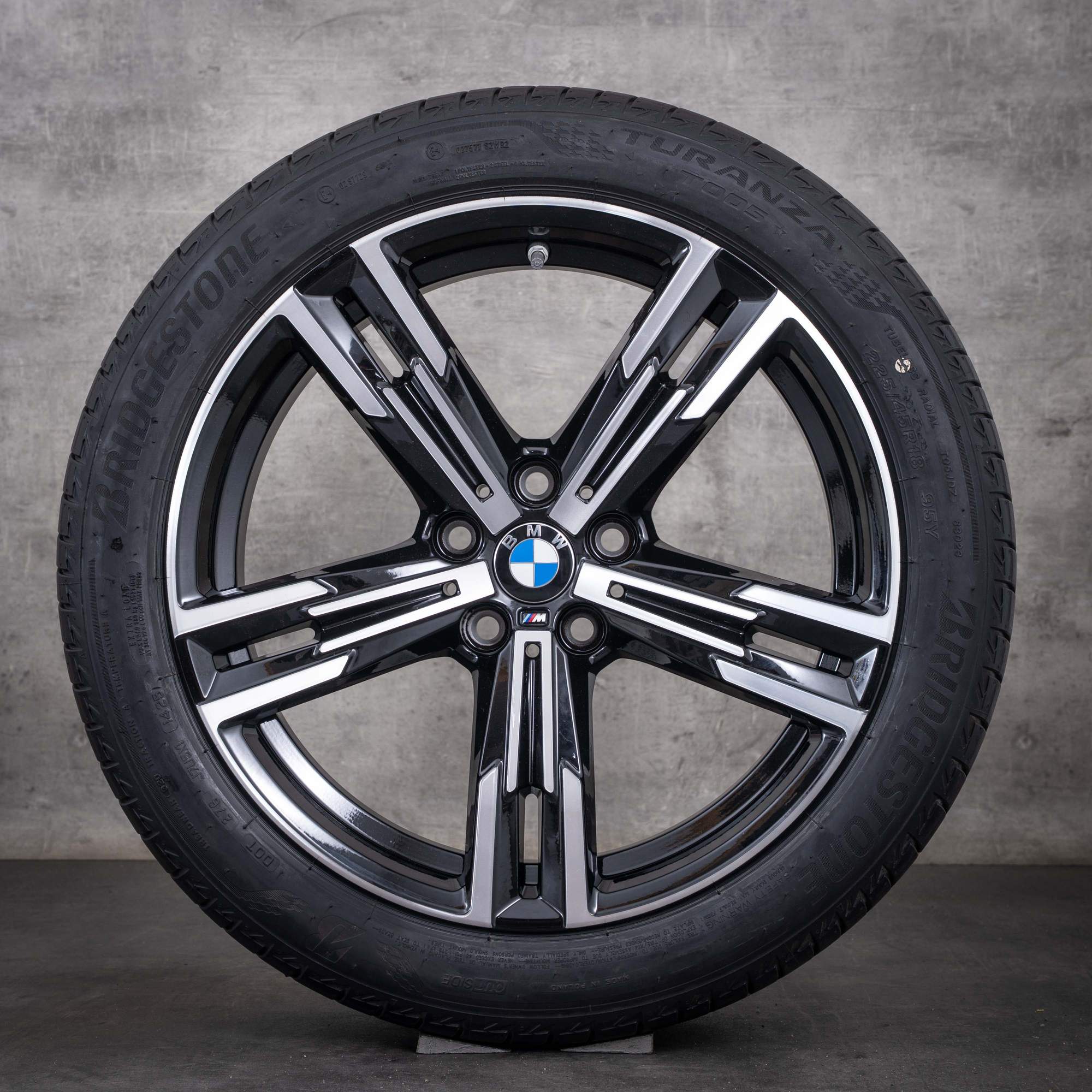 Originální disky BMW řady 2 3 4 18 palců G42 G20 G21 G22 G23 letní kola styl 848 M 8746631 jet black diamond cut