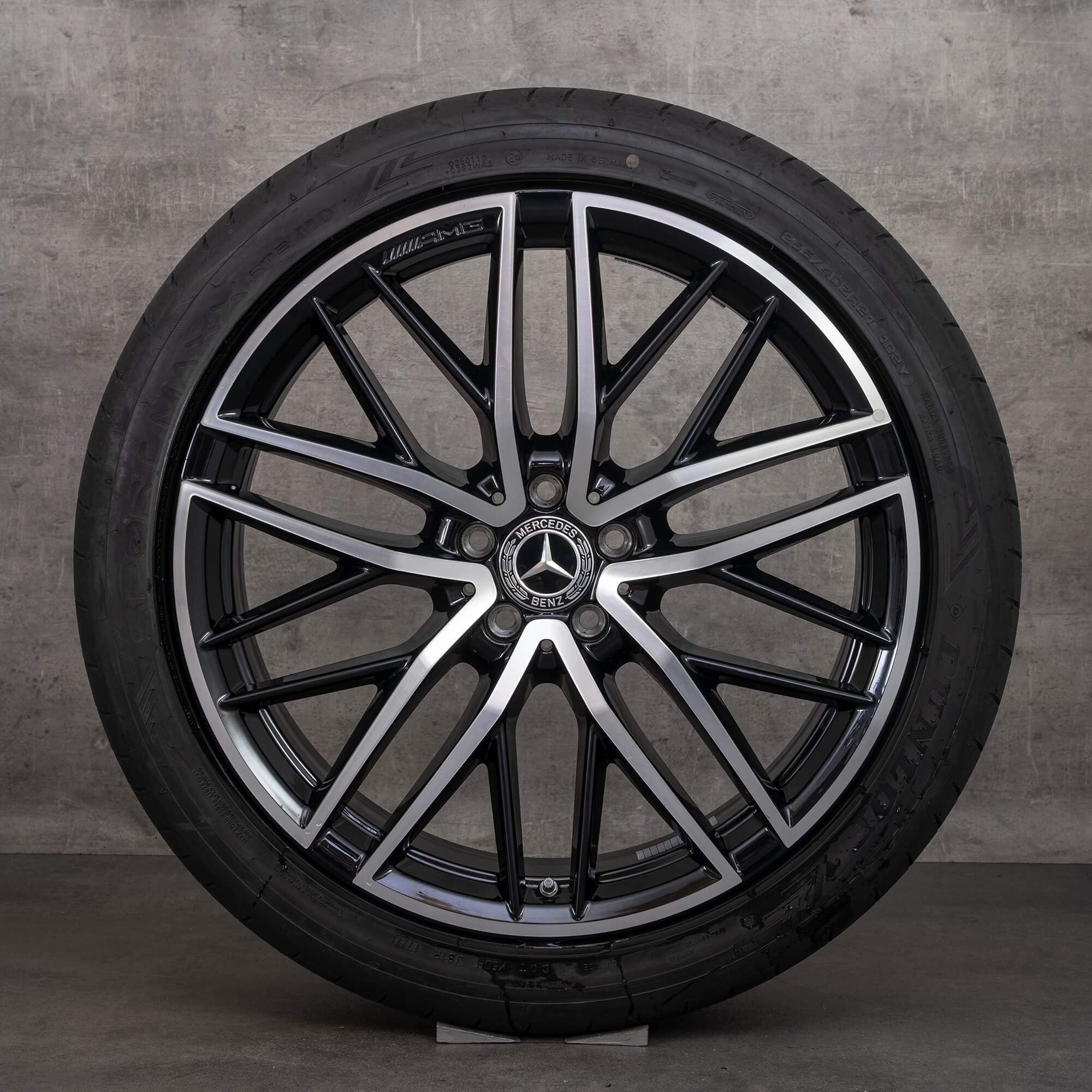 Orijinal Mercedes Benz GLC 43 AMG jantlar 21 inç C253 X253 yaz jantları A2534015700 A2534015800 siyah parlak kaplama