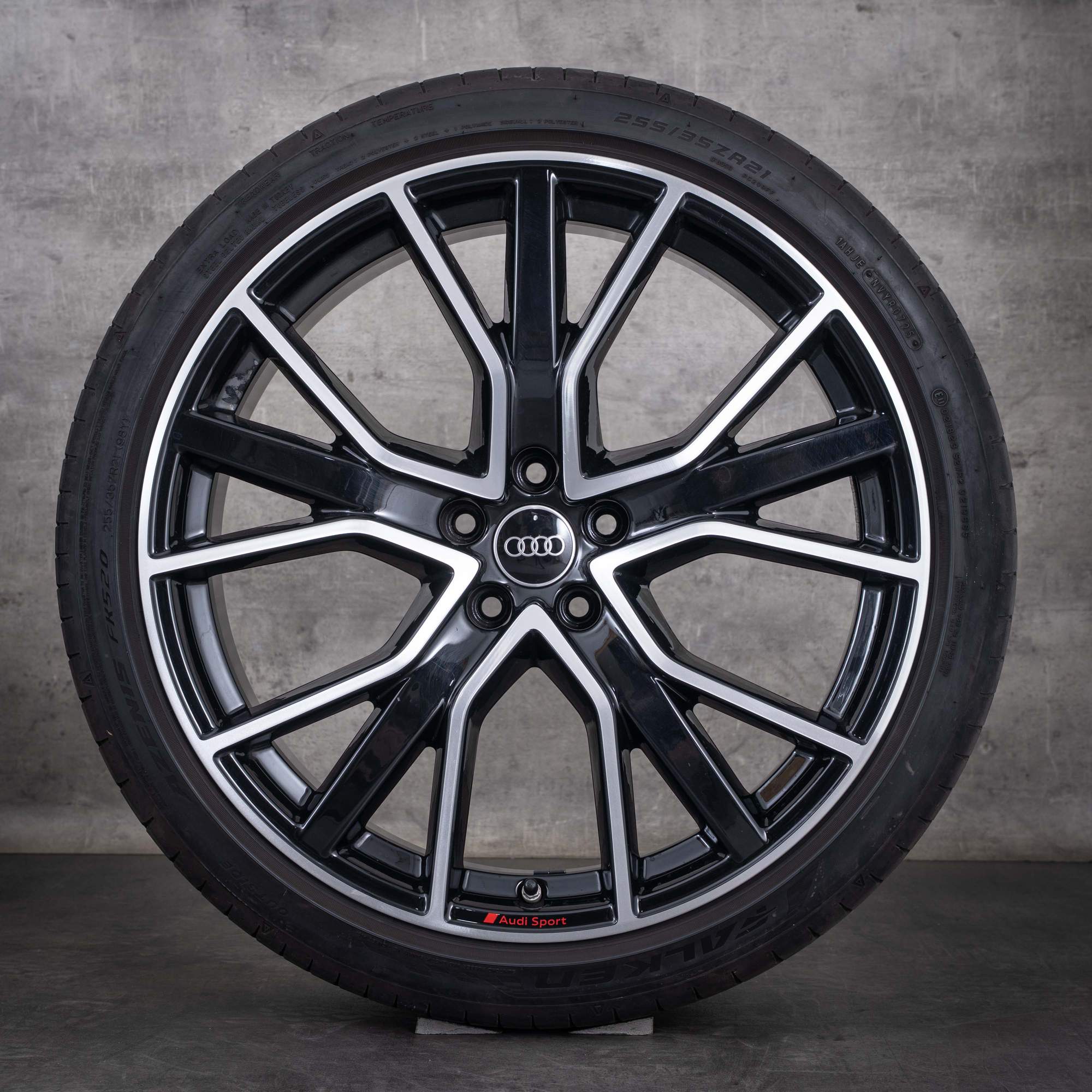 Alkuperäiset Audi A7 S7 -vanteet 21 tuumaa 4K C8 kesäpyörät 4K8601025Q musta kiillotettu