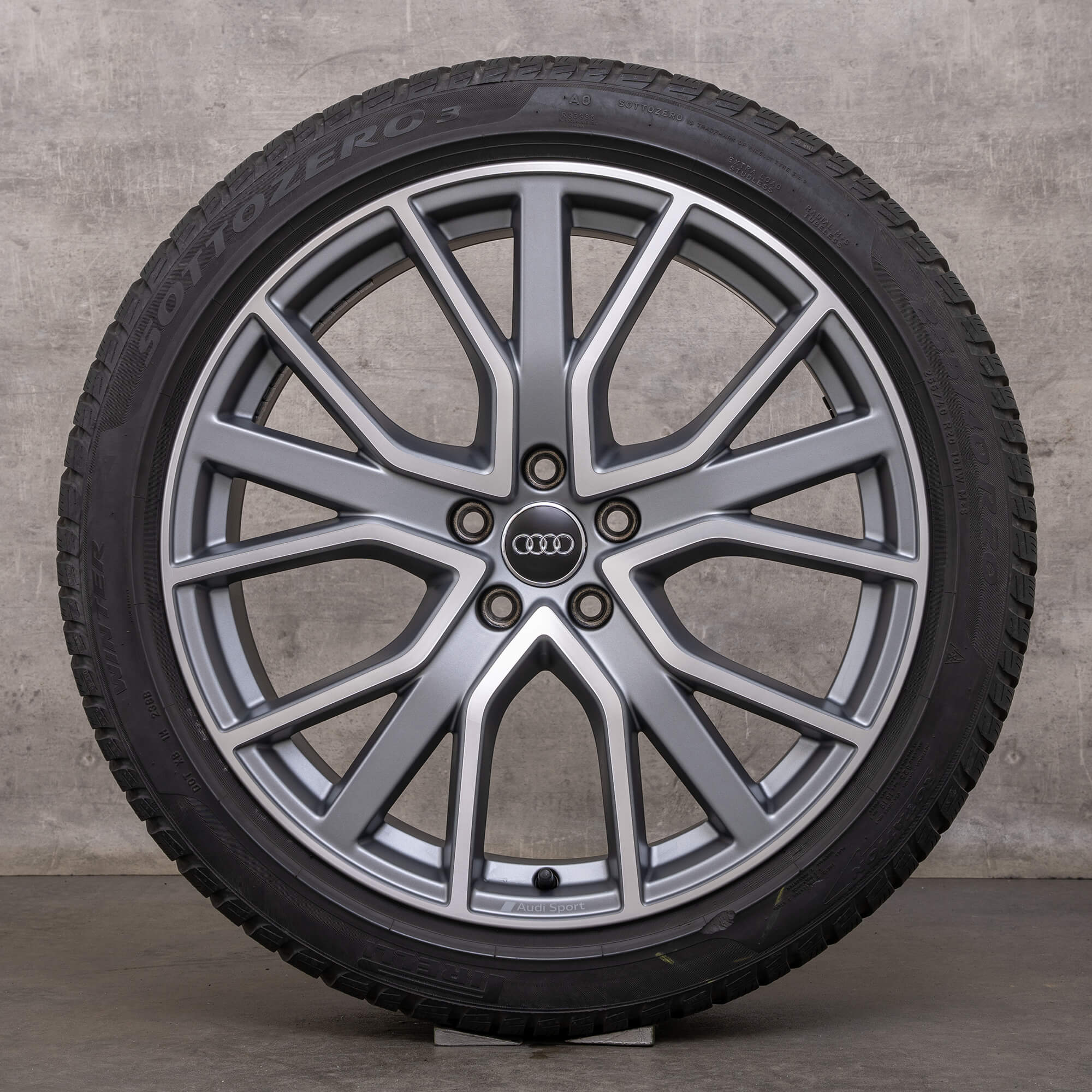 Original Audi A6 S6 roues d'hiver 20 pouces 4K C8 jantes 4K0601025AB titane mat brillant