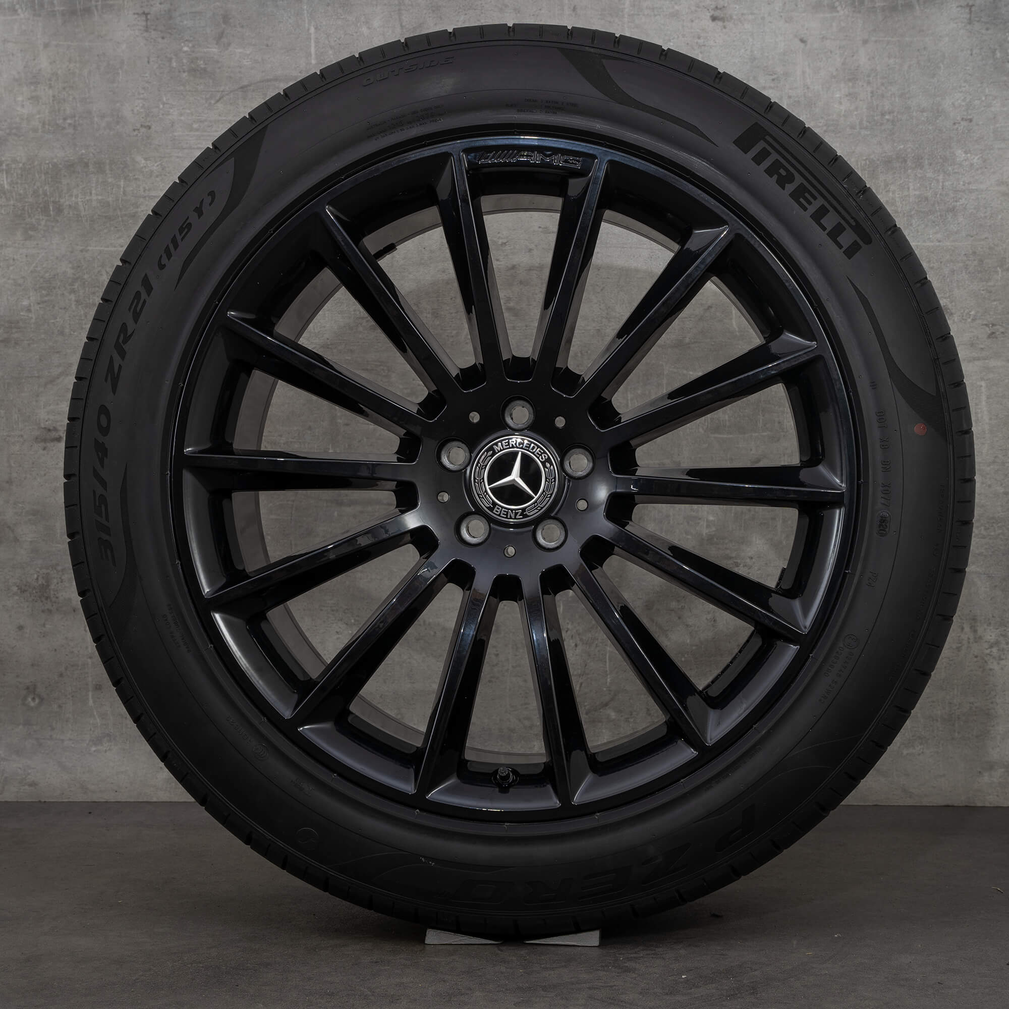 Alkuperäiset Mercedes Benz GLE AMG vanteet 21 tuuman W167 V167 kesäpyörät A1674013400 A1674013500 mustat kiiltävät