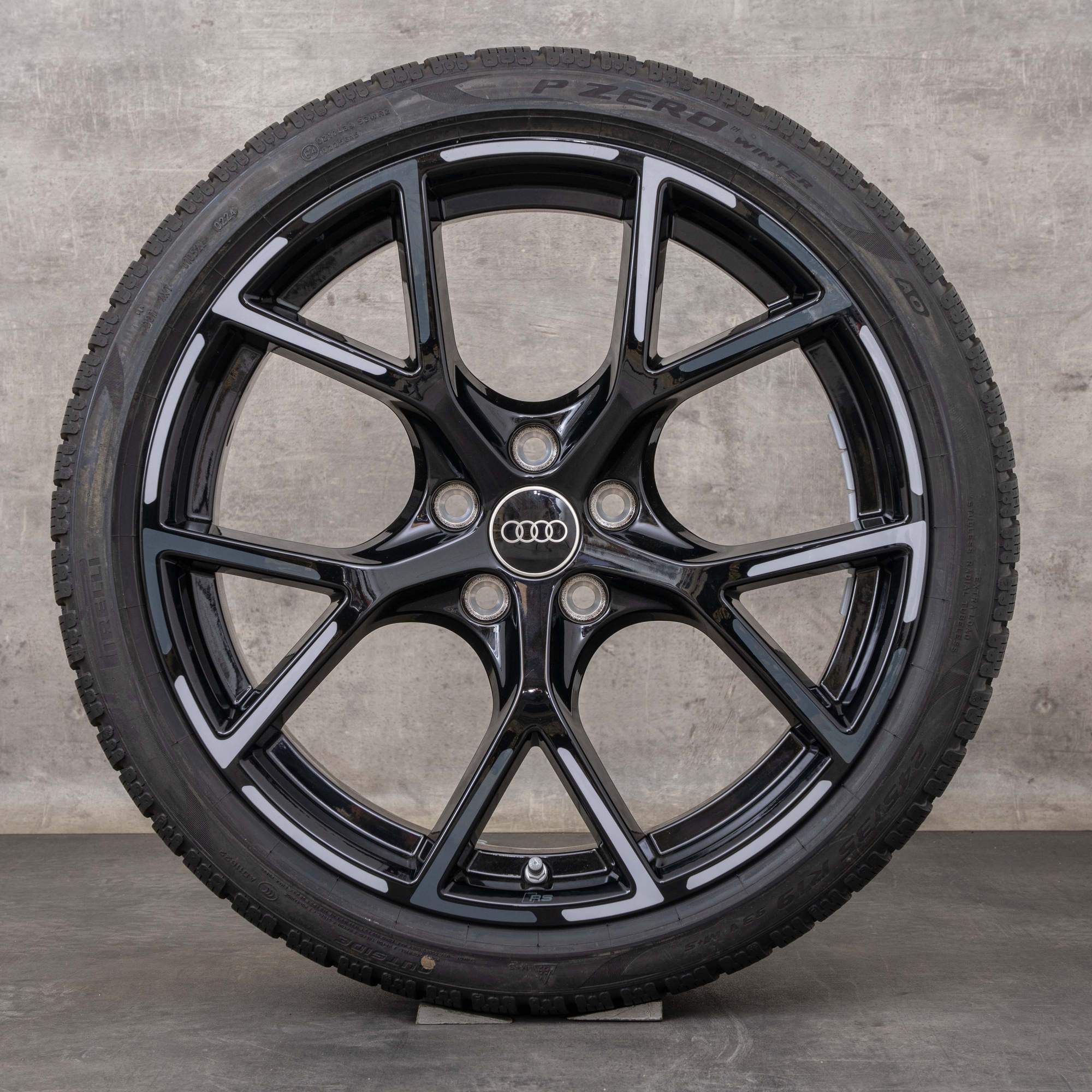 OEM Audi RS3 winter wheels 19 inch 8Y RS rims 8Y0601025BP 8Y0601025BQ black gloss bicolor