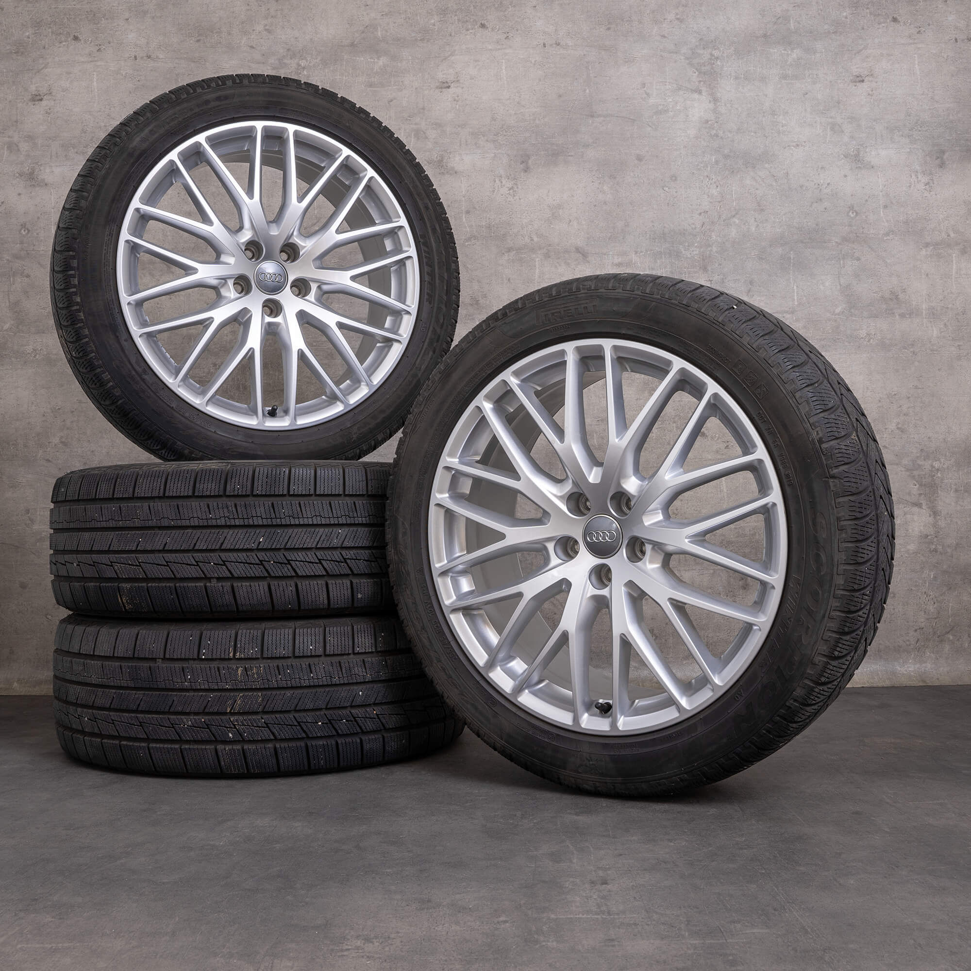 Orijinal Audi Q5 SQ5 kış jantları 20 inç FY jantlar 80A601025AB gümüş 10 Y kollu tasarım