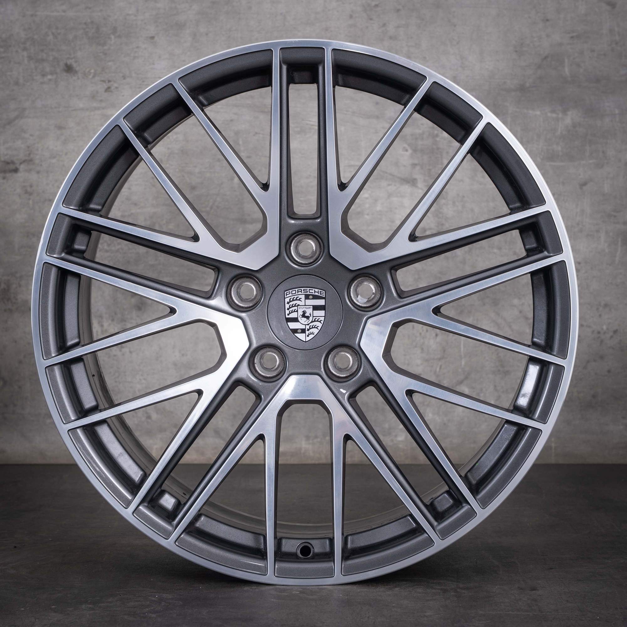 Jantes originais Porsche 992 I de 20 e 21 polegadas Turbo S 992601025AR 992601025N em titânio dianteiras diamantadas