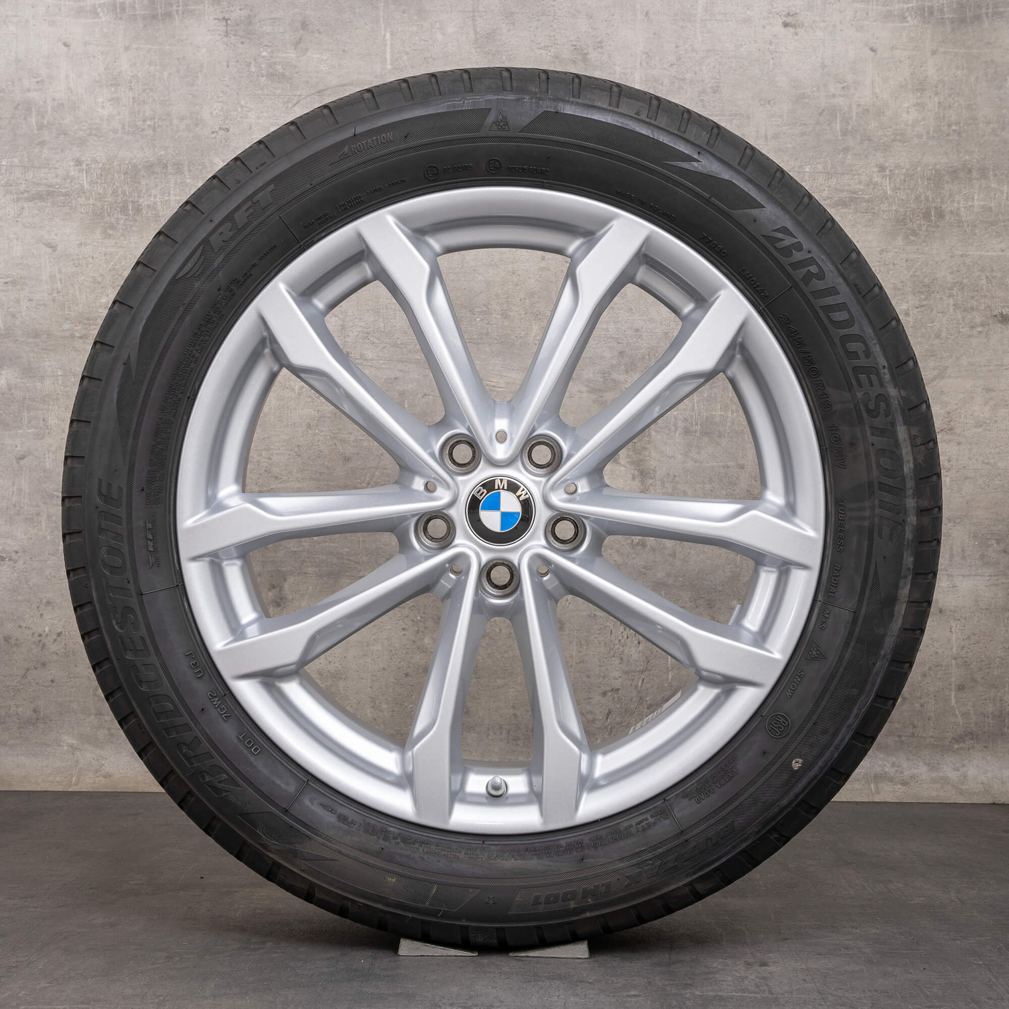 OEM BMW X3 X4 winter wheels 19 inch G01 G02 rims styling 691 6877325 silver