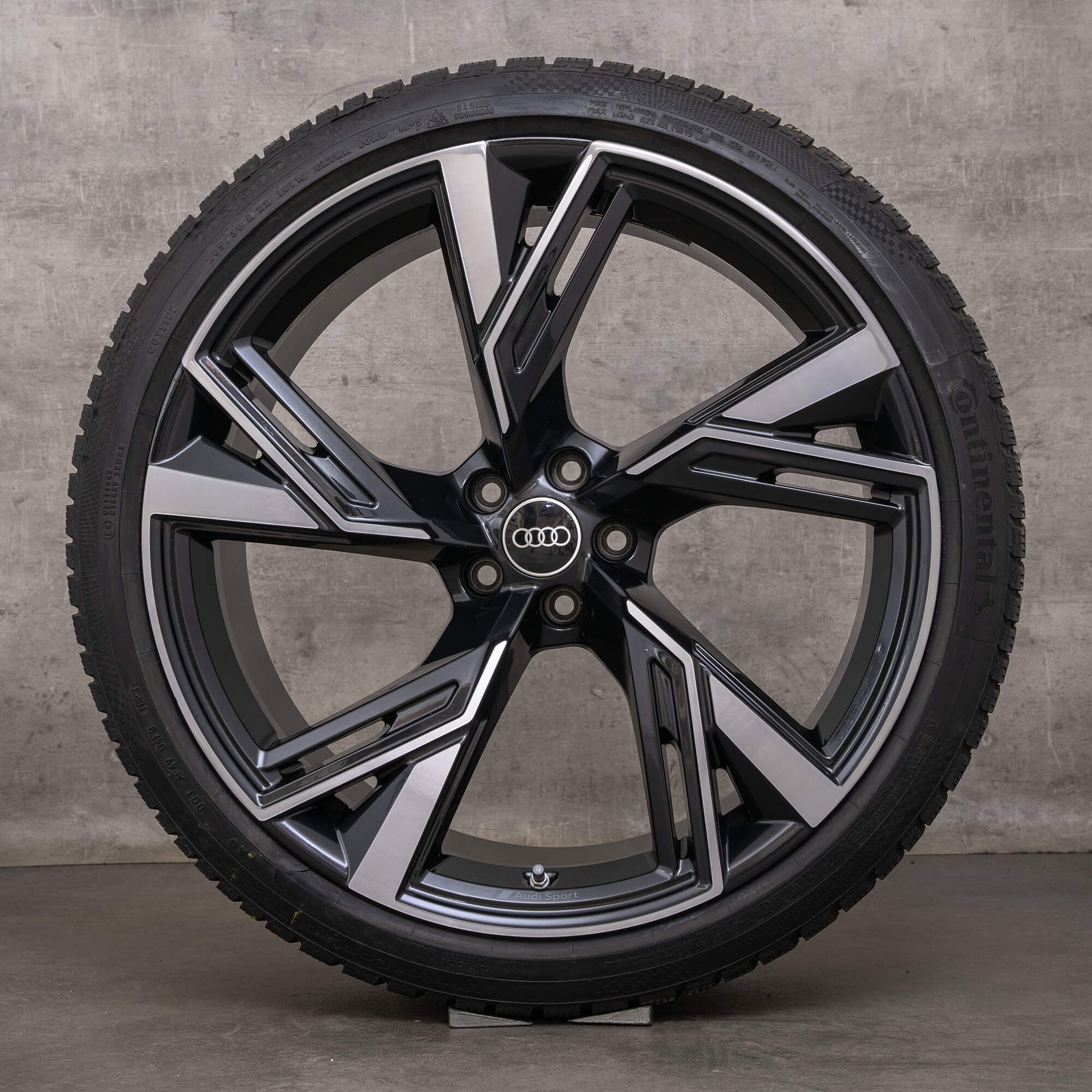 Original Audi RS6 RS7 Roues d'hiver 22 pouces 4K C8 F2 Jantes Trapez 4K0601025BL noir brillant