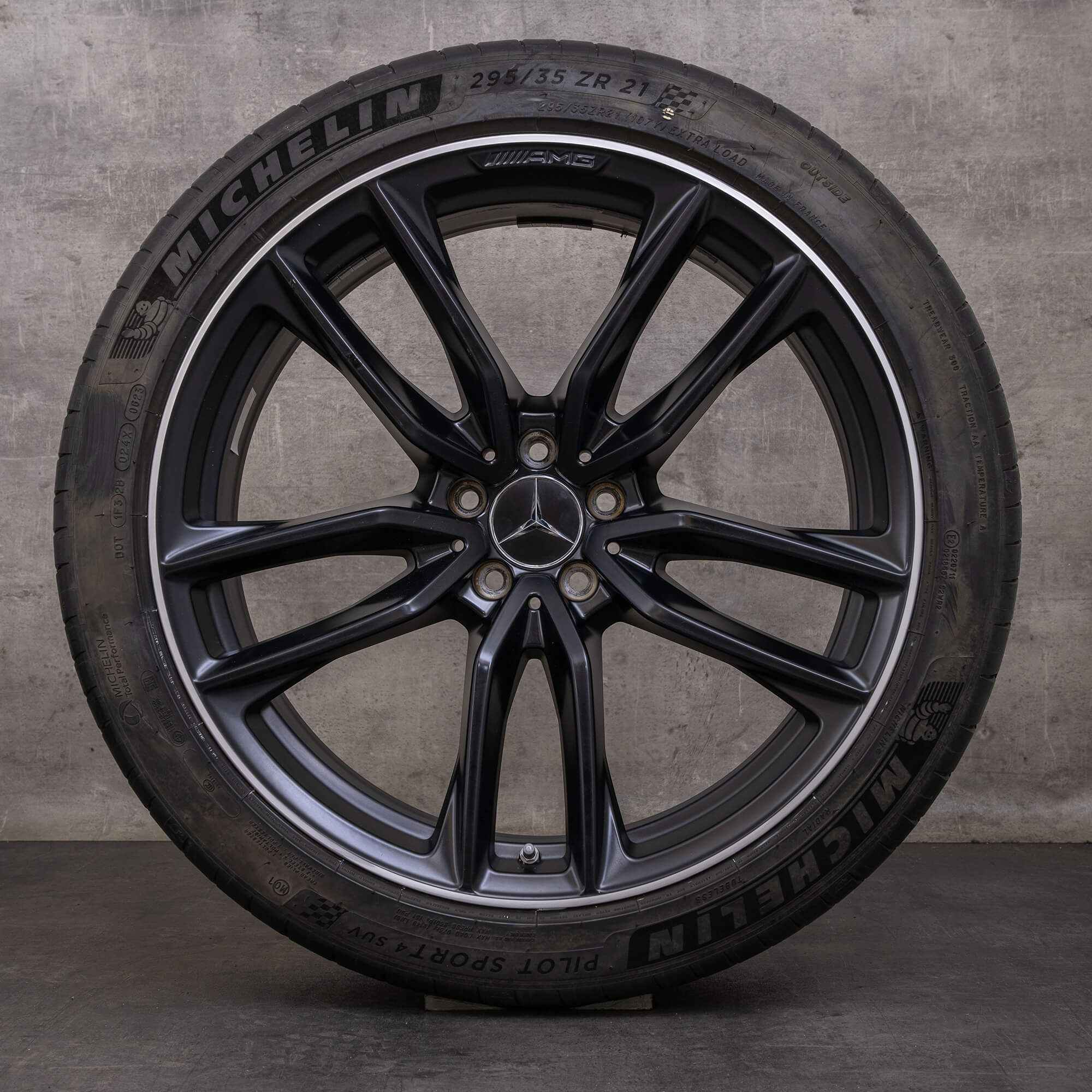 Originale Mercedes Benz GLC 63 & S AMG cerchi 21 pollici C253 X253 estate A2534013800 A2534013900 nero opaco finitura lucida