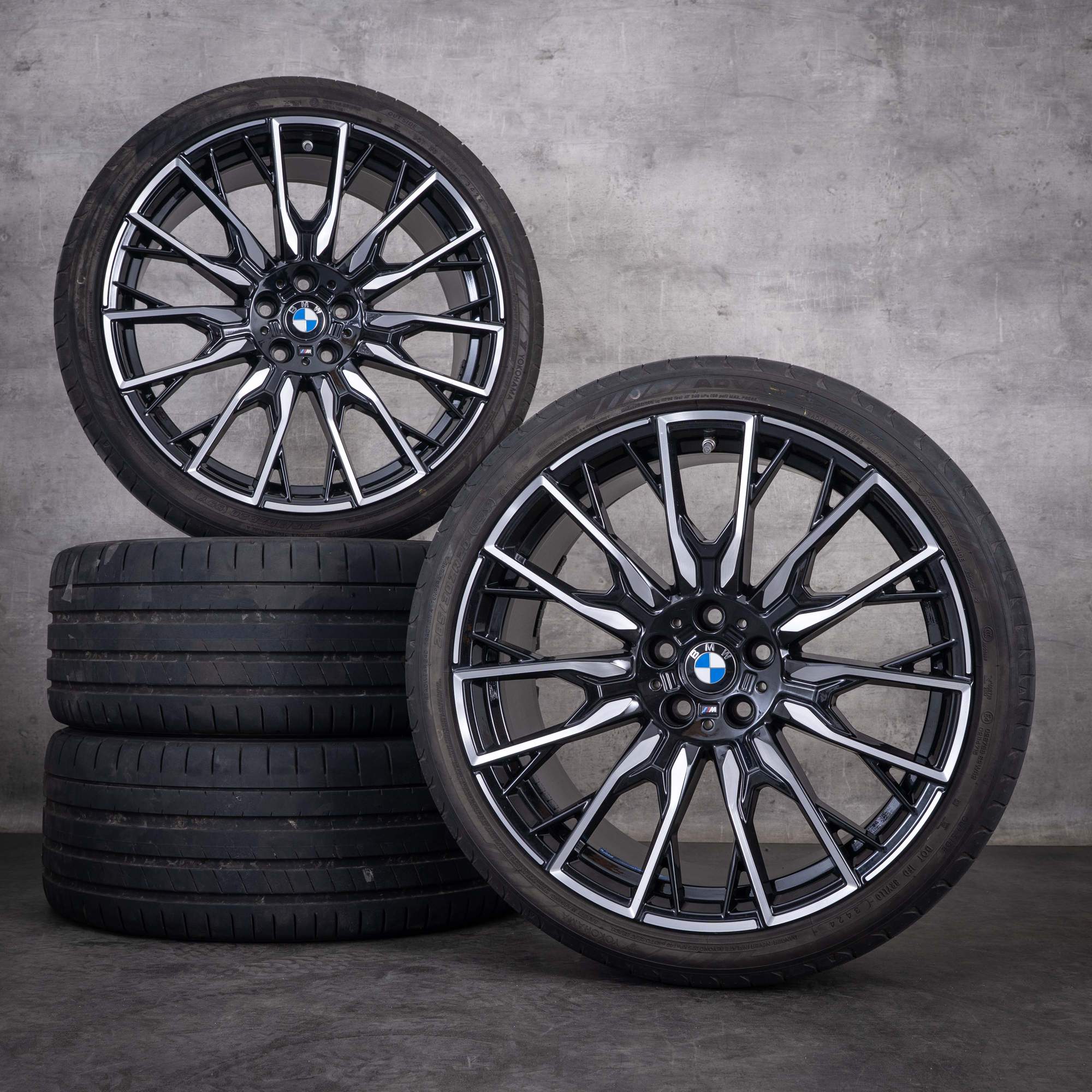 OEM BMW i4 20inch G26 summer wheels 868 M 5A130F0 5A130F3 jet black diamond cut