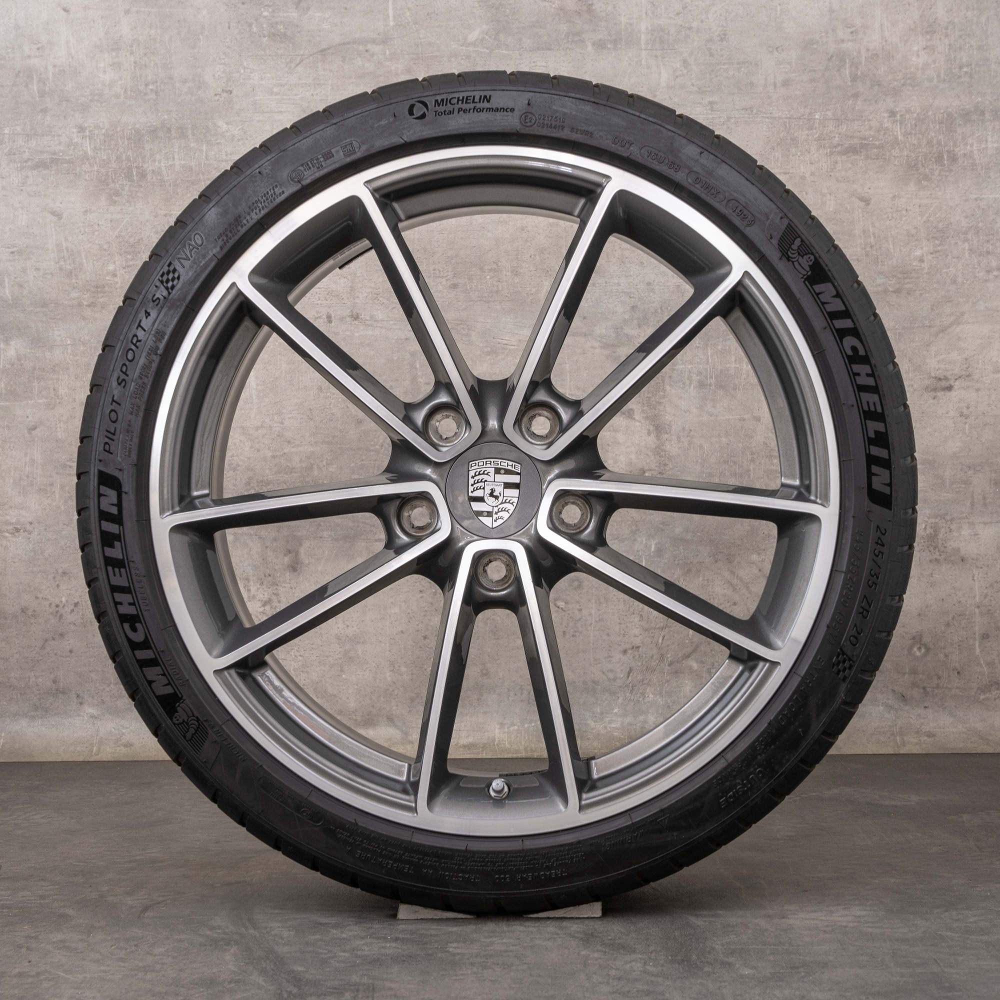 Original Porsche 992 I Winterräder 20 21 Zoll 992 Carrera S 4S Targa GTS Felgen 992601025DG 992601025DH titan glanzgedreht