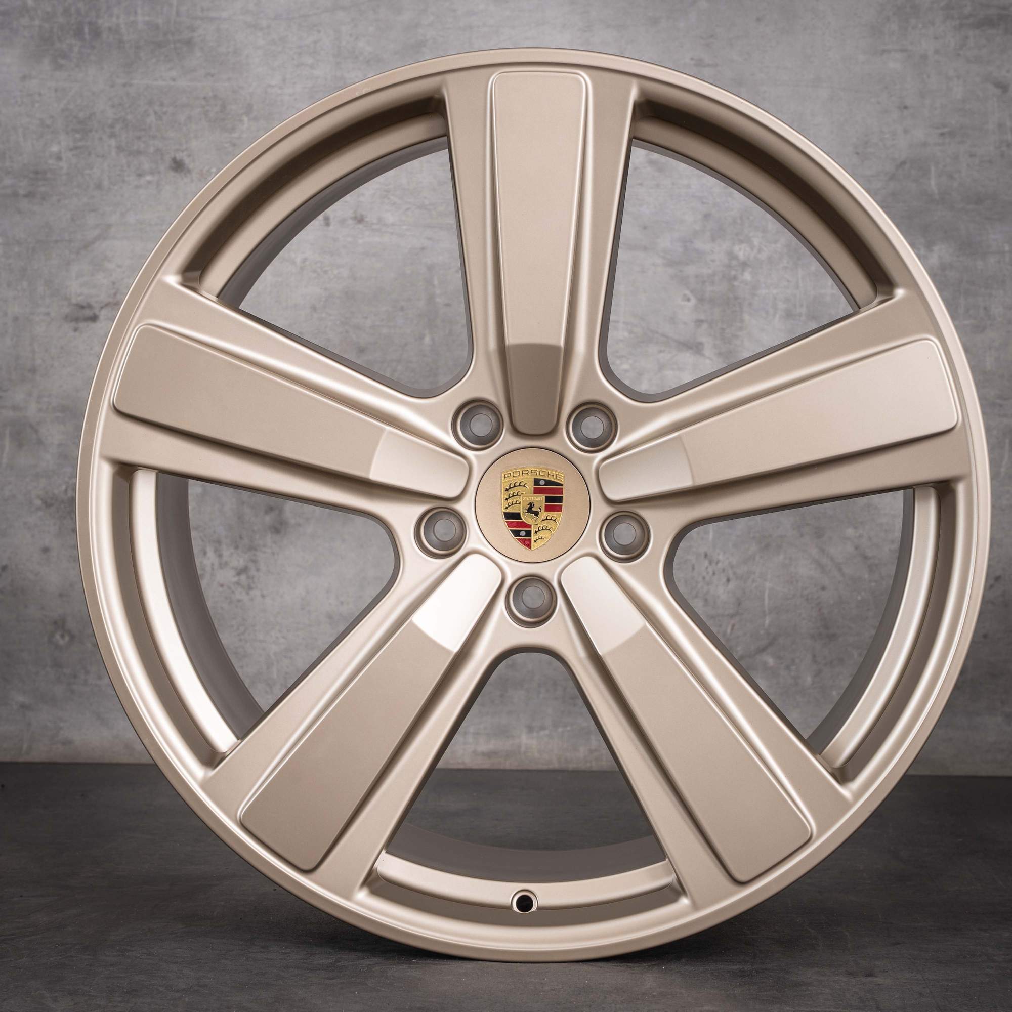 Original Porsche Cayenne Felgen 22 Zoll 9YA E3 II S GTS E 9Y0601025EA 9Y0601025EB CQ Exclusive Design Sport neodyme matt NEU