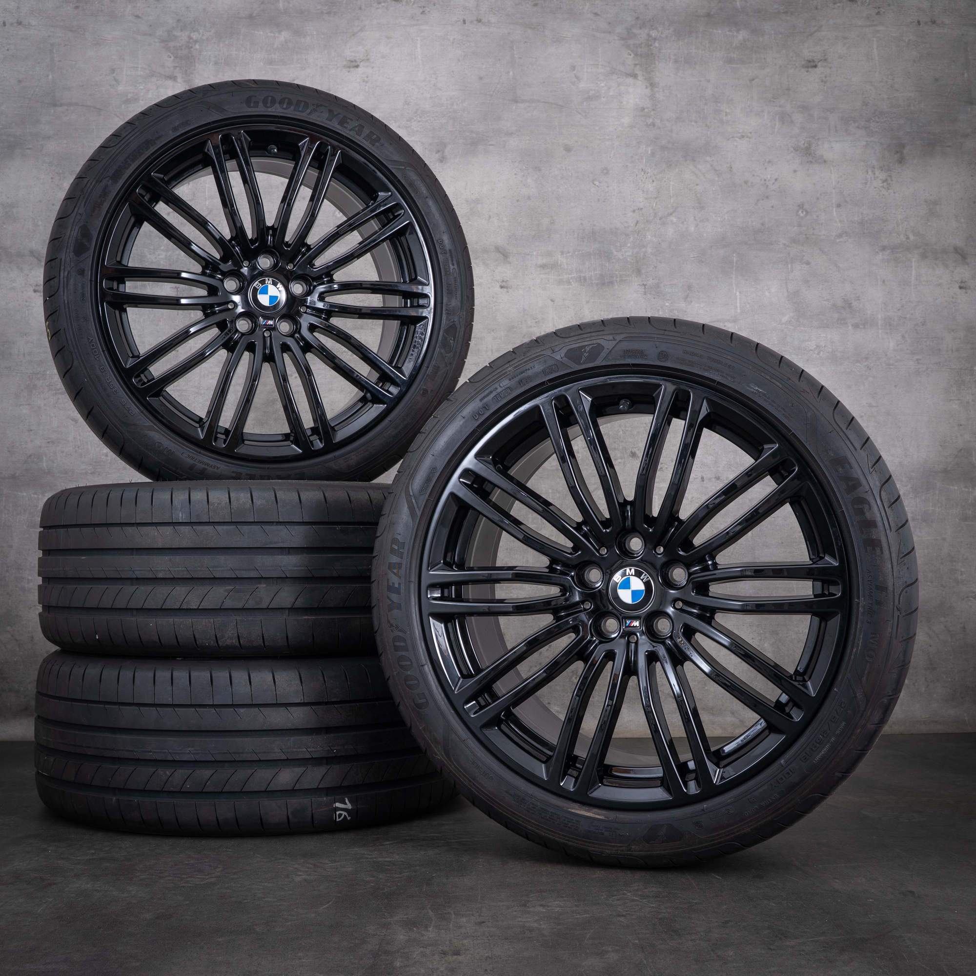 Originele BMW 5 Serie velgen 19 inch G30 G31 zomerwielen Styling 664 M 7855083 7855084 glanzend zwart
