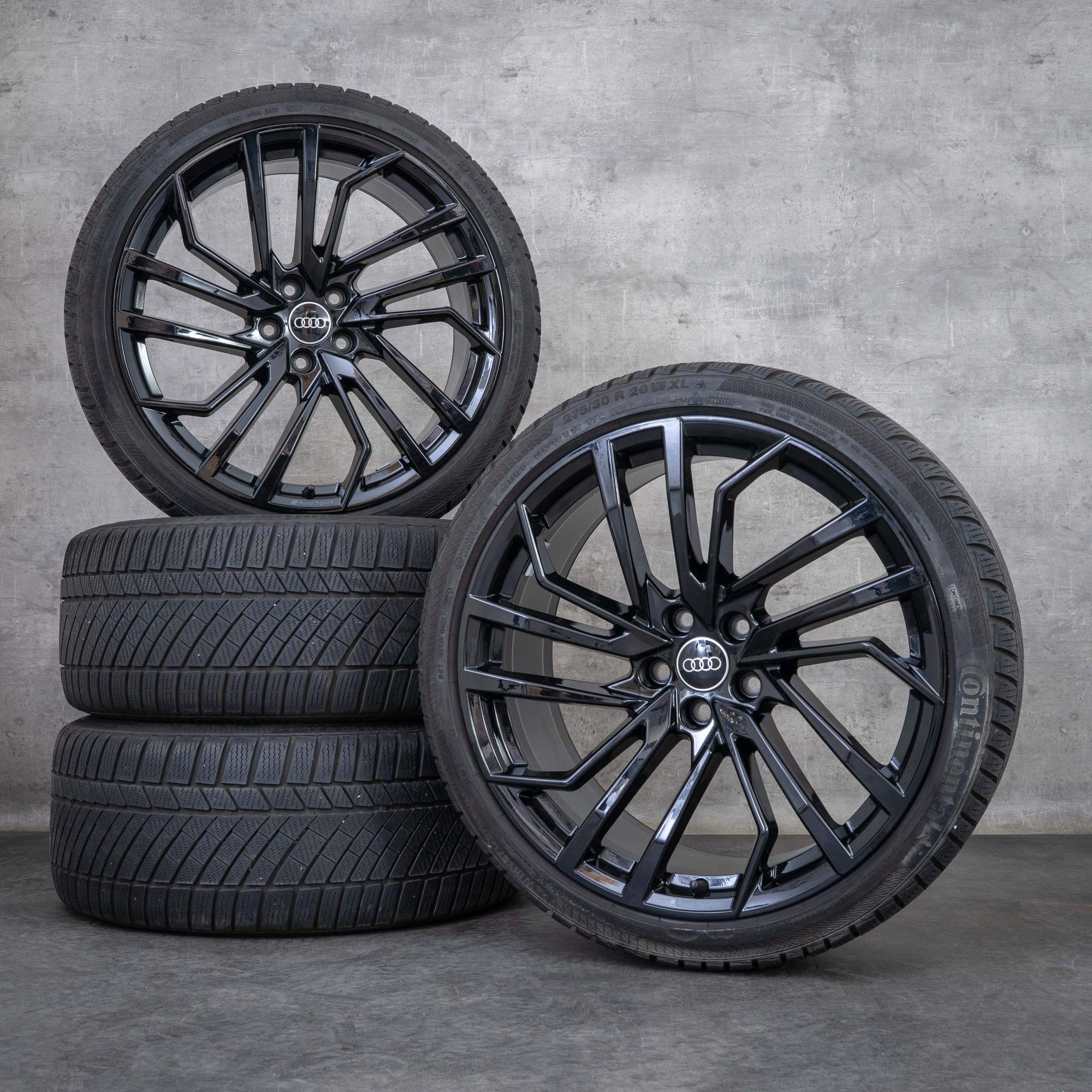Originale Audi RS4 RS5 vinterhjul 20 tommer B9 8W F5 felger 8W0601025FT svart blank